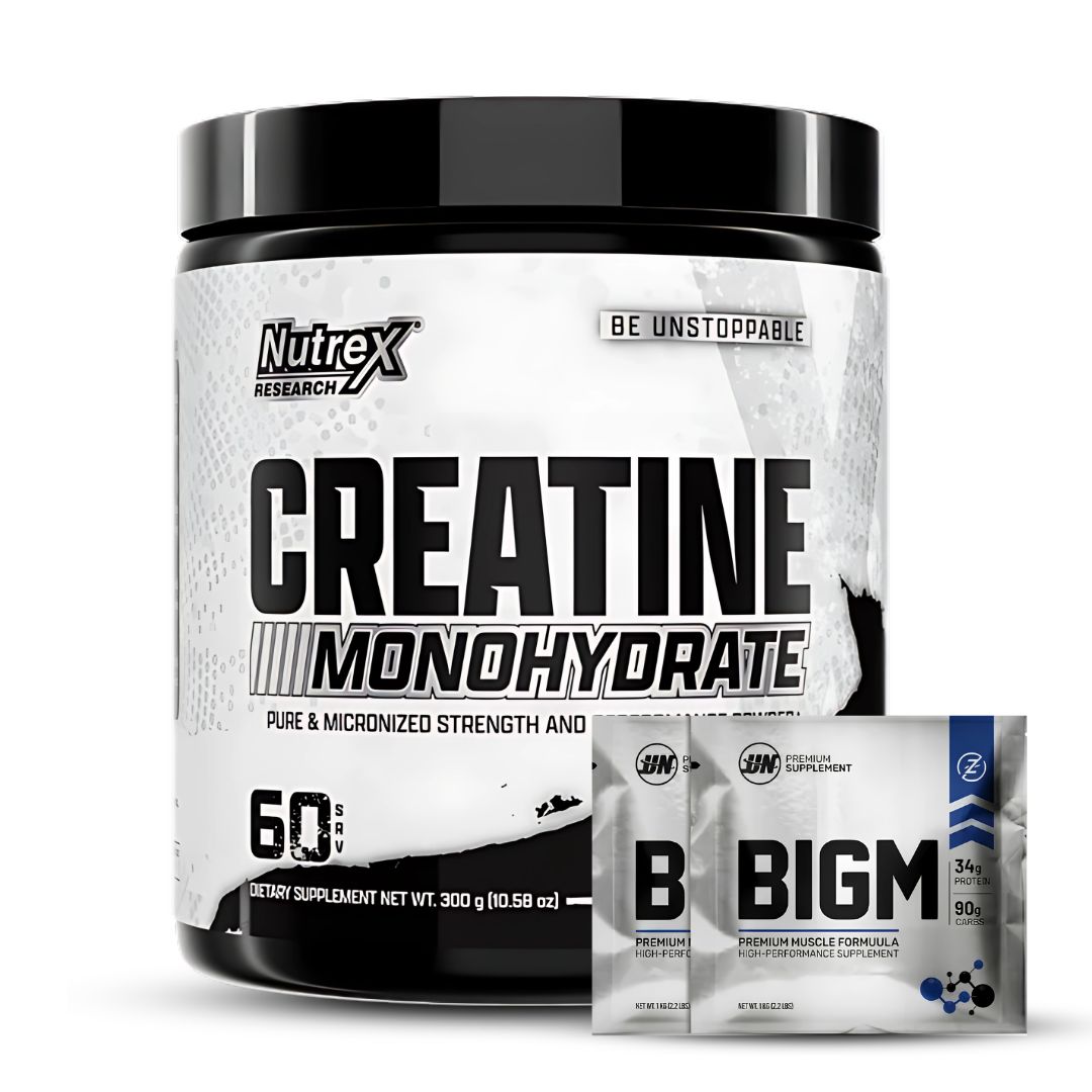 CREATINA NUTREX RESEARCH 300 G - CREATINA MONOHIDRATADA + 2 SACHET BIGM - 1
