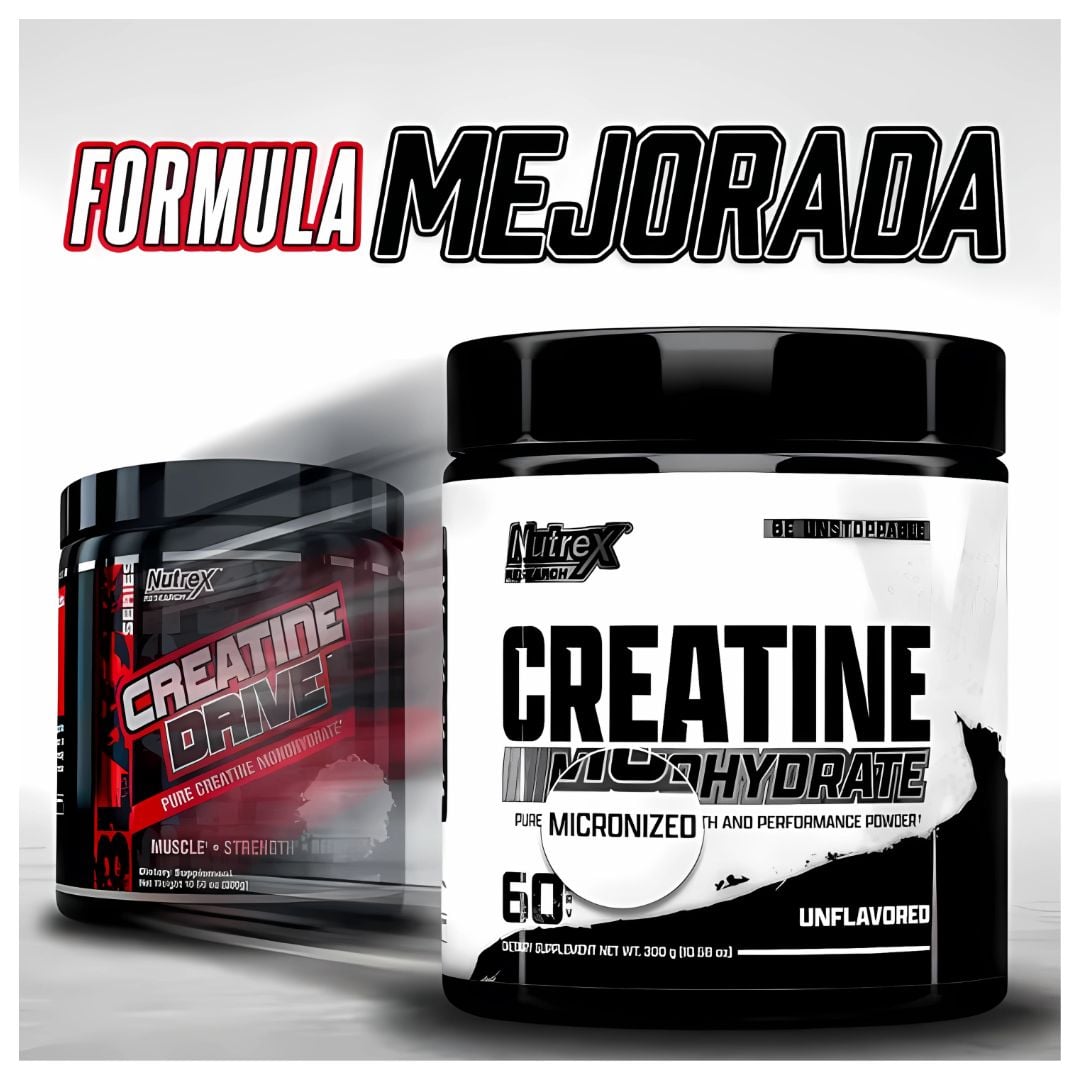 CREATINA NUTREX RESEARCH 300 G - CREATINA MONOHIDRATADA Y MICRONIZADA 60 SERVICIOS - 2