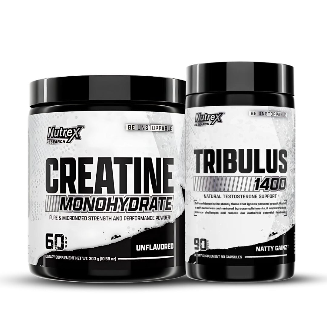CREATINA NUTREX RESEARCH 300 G MICRONIZADA + TRIBULUS 1400 - 90 CAP - 1