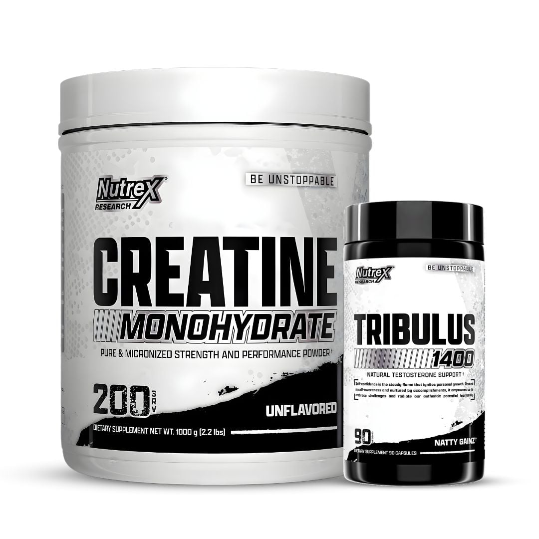 CREATINA NUTREX RESEARCH 1 KG - MONOHIDRATADA + TRIBULUS 1400 MG - 90 CAPSULAS NUTREX RESEARCH - 1
