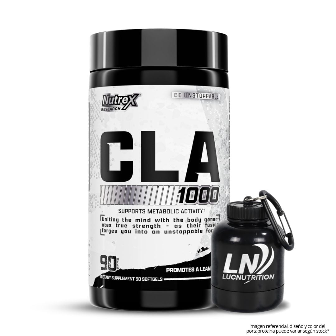 CLA 1000 MG NUTREX RESEARCH - 90 CAPSULAS + PORTAPROTEINA - 1