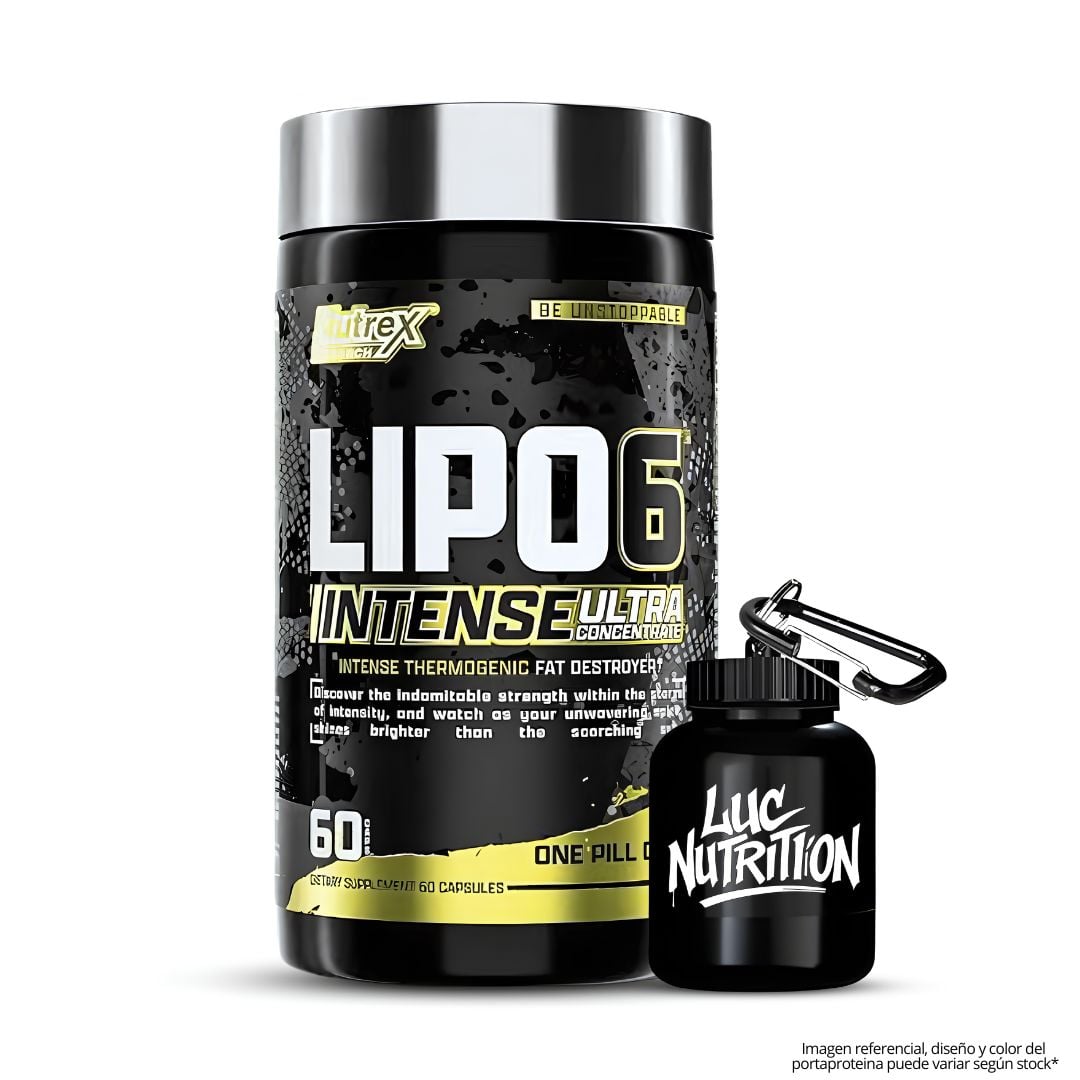 LIPO 6 BLACK INTENSE - 60 CÁPSULAS + PORTAPROTEINA - 1