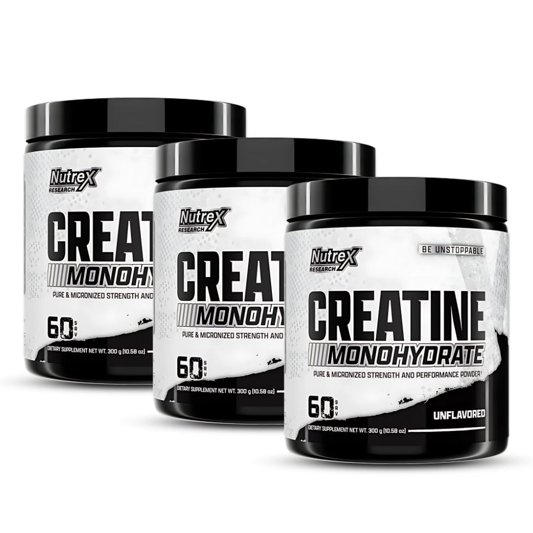 PACK X 03 - CREATINA NUTREX RESEARCH 300 G - CREATINA MONOHIDRATADA Y MICRONIZADA - 1