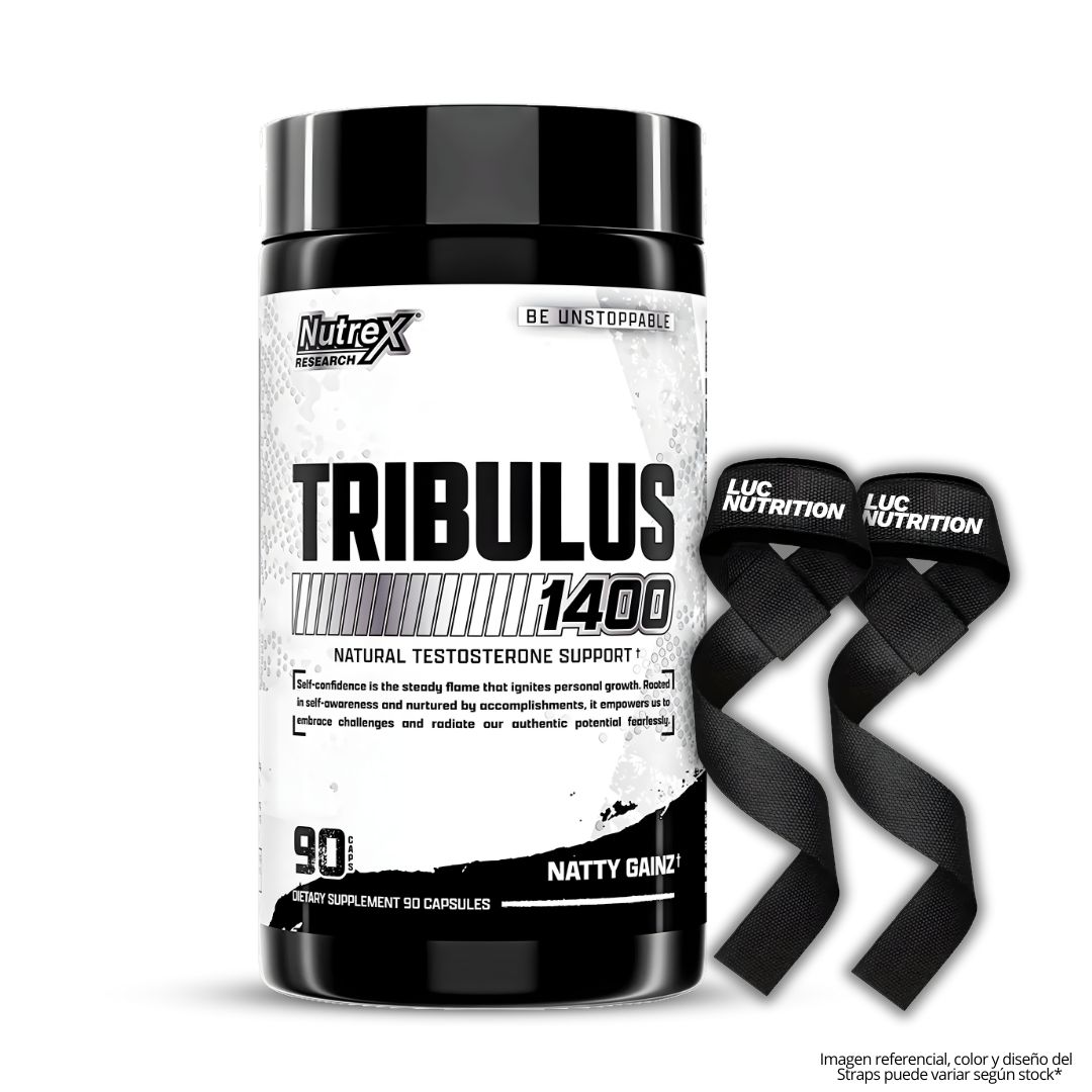 TRIBULUS 1400 MG - 90 CAPSULAS NUTREX RESEARCH + STRAPS - 1