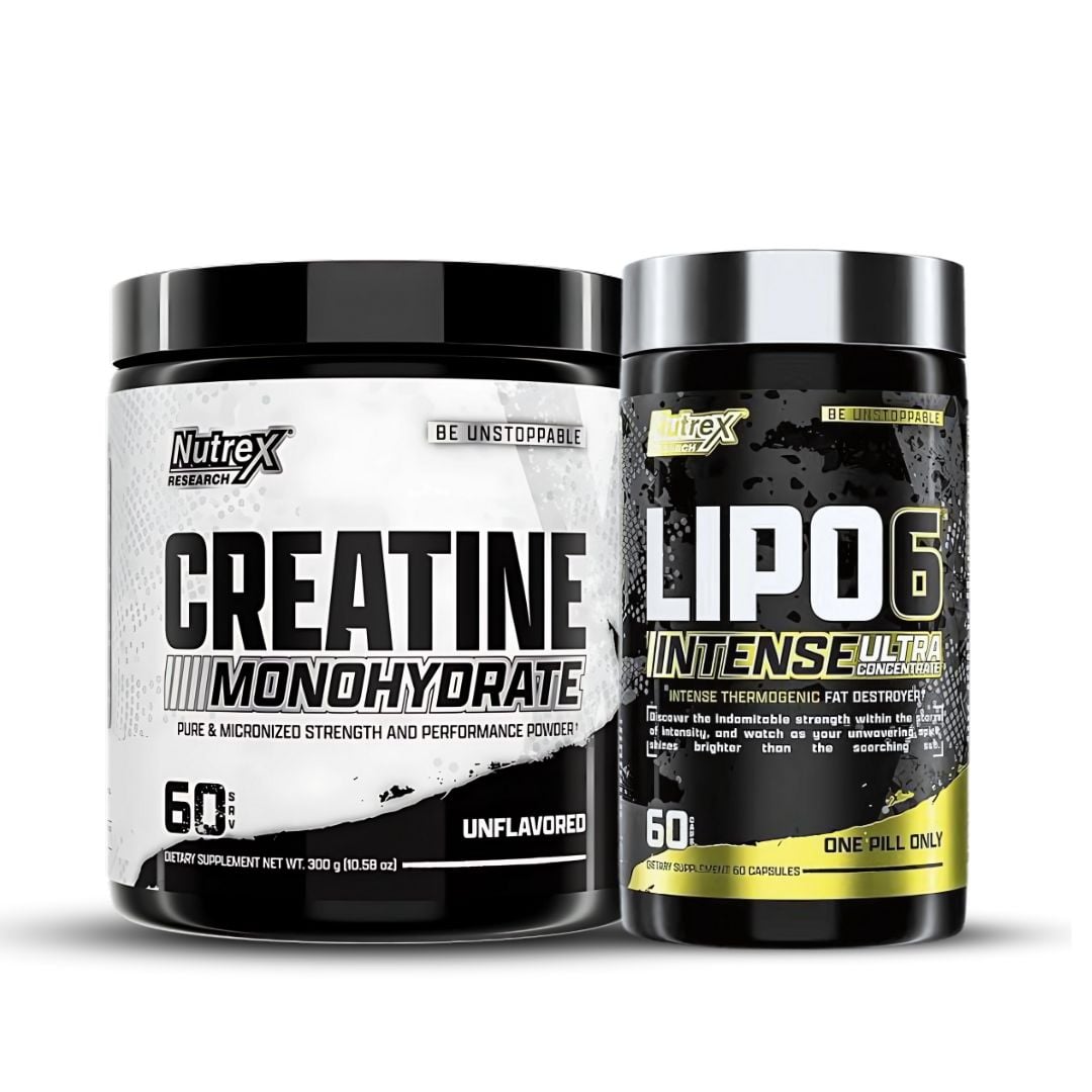 CREATINA NUTREX RESEARCH 300 G + LIPO 6 BLACK INTENSE - 60 CÁPSULAS - 1