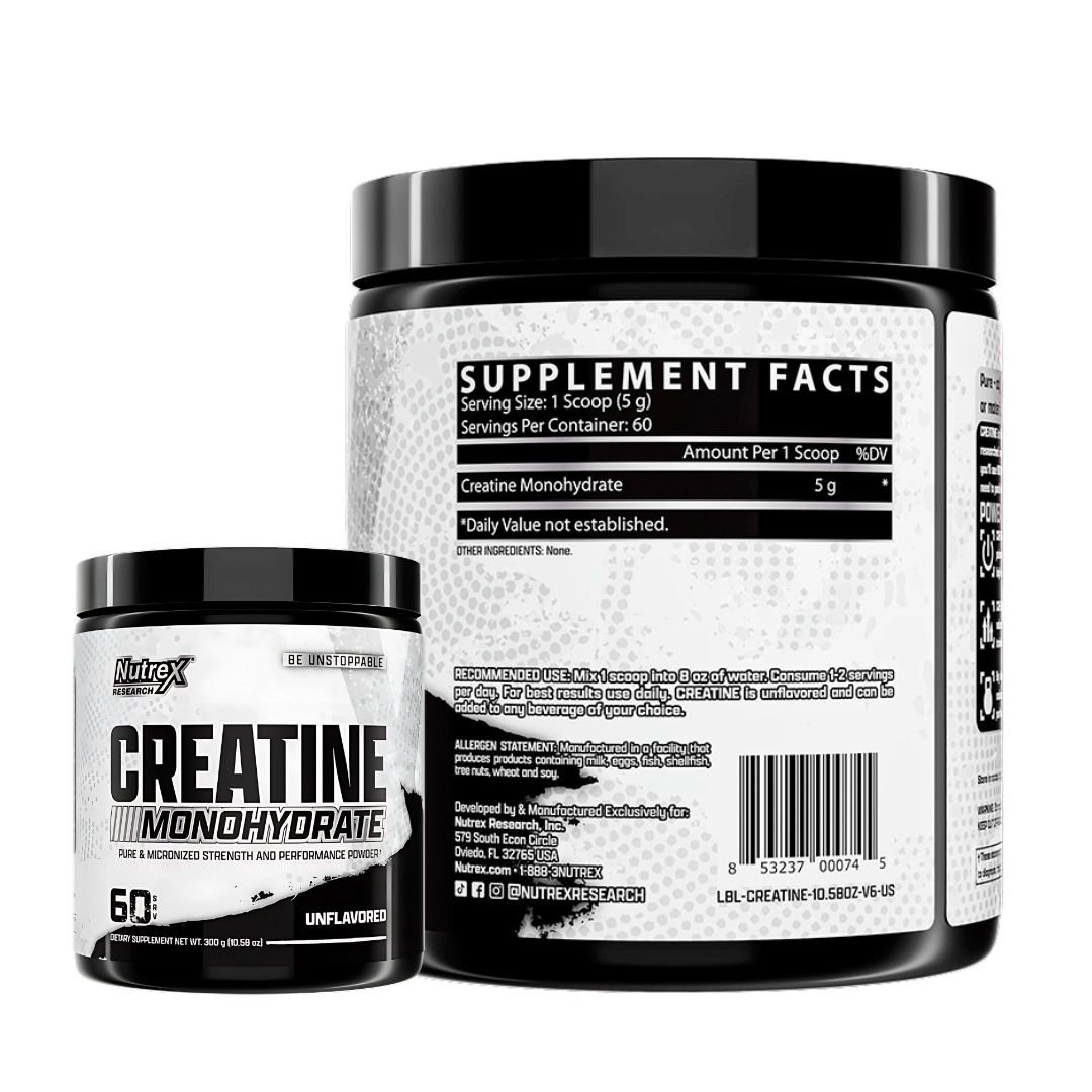 CREATINA NUTREX RESEARCH 300 G + LIPO 6 BLACK INTENSE - 60 CÁPSULAS - 4
