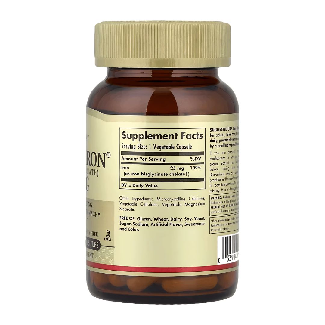 GENTLE IRON SOLGAR - HIERRO GENTLE 25 MG (HIERRO BISGLICINATO) 90 CAPSULAS - 2