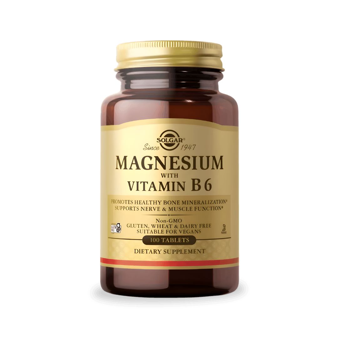 MAGNESIO CON VITAMINA B6 SOLGAR - 100 CÁPSULAS - 1