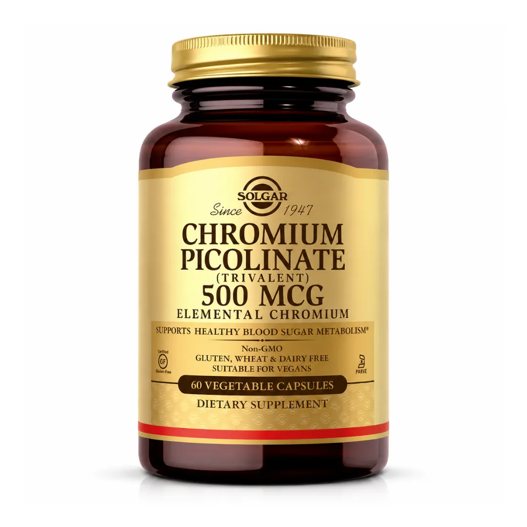 CHROMIUM PICOLINATE 500 MCG / PICOLINATO DE CROMO SOLGAR 500 MCG - 60 CÁPSULAS - 1