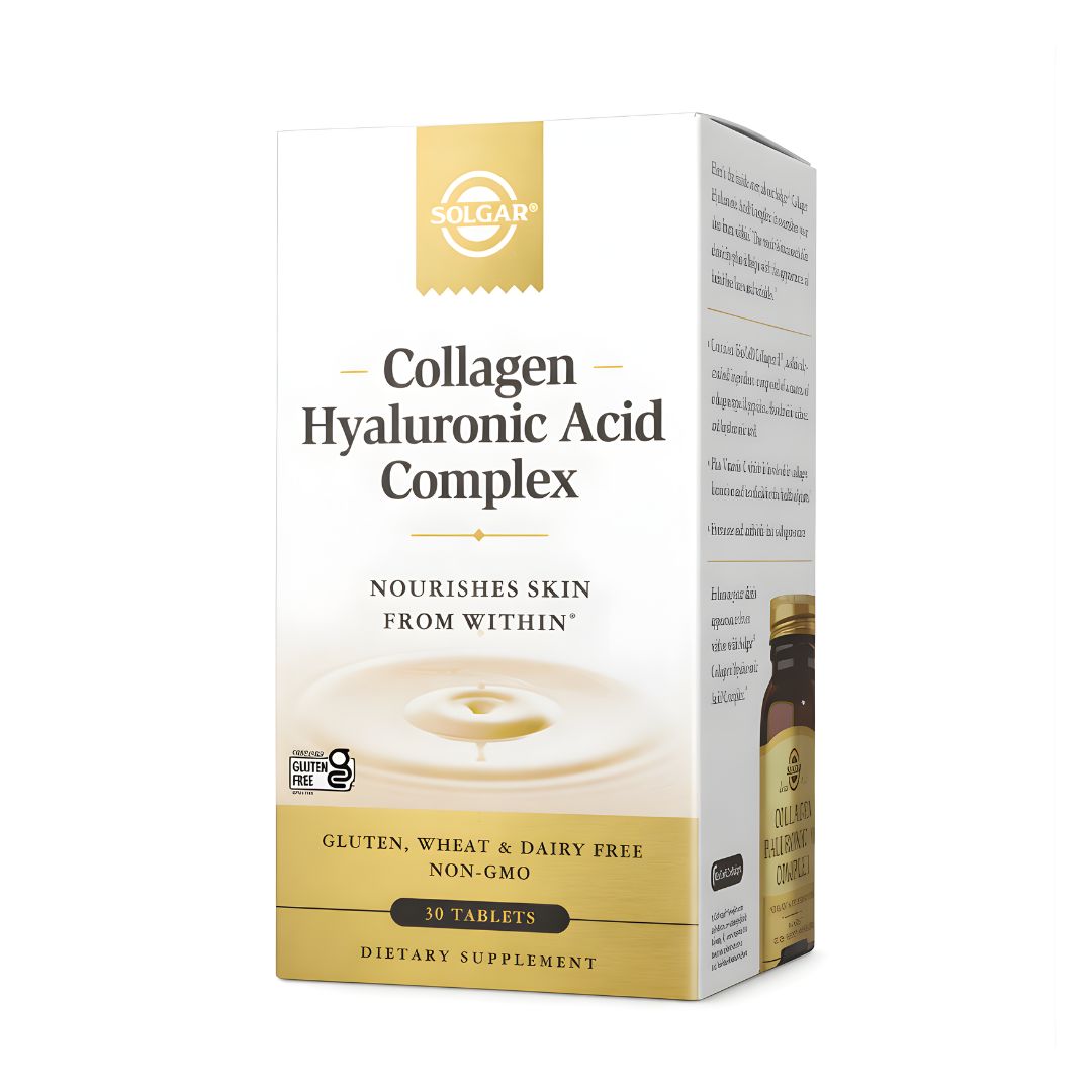PACK X 02 - COLLAGEN HYALURONIC ACID COMPLEX SOLGAR / COLAGENO CON ACIDO HIALURONICO SOLGAR - 30 TAB - 2