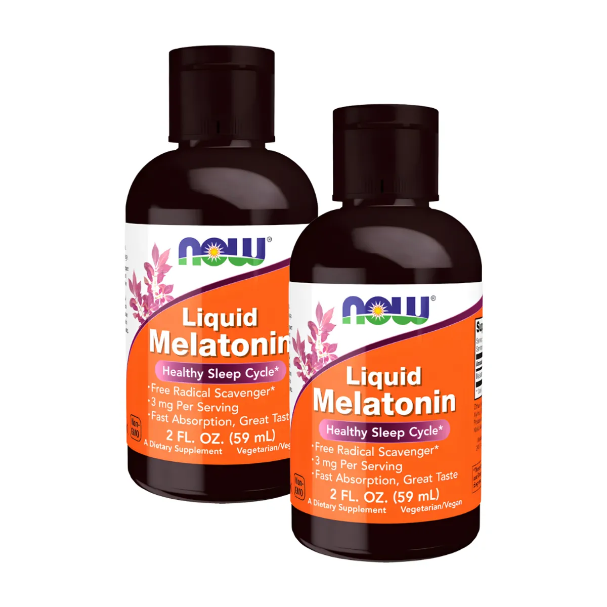 PACK X 02 - MELATONINA LIQUIDA 3 MG - NOW - 1