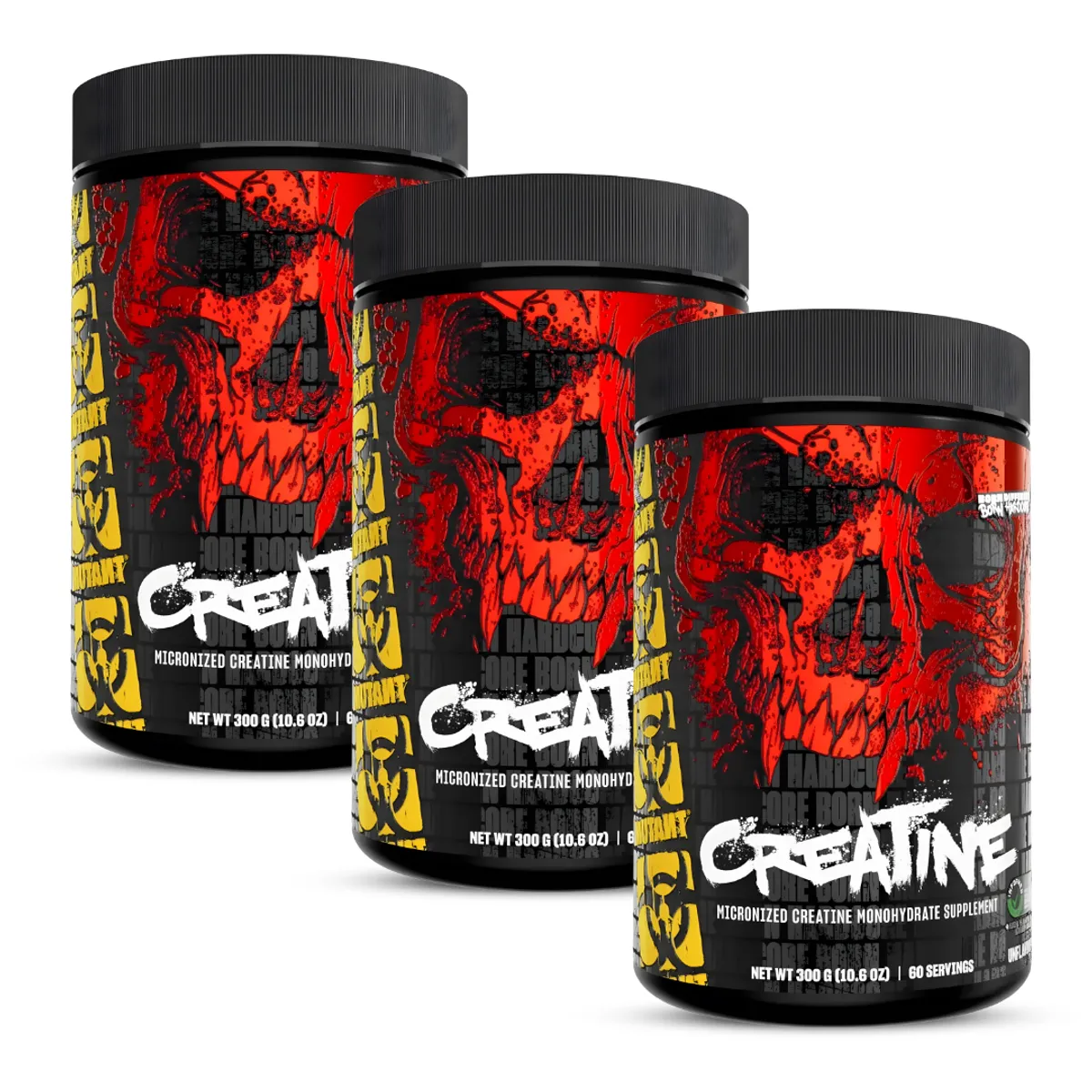 PACK X 03 - CREATINA MUTANT 300 G - CREATINA MONOHIDRATADA - 1
