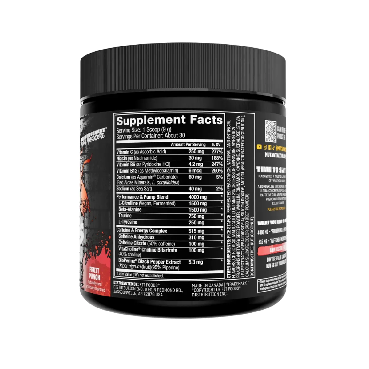 PACK X 02 - PRE-ENTRENO MADNESS 30 SERVICIOS - PEACH MANGO - 2