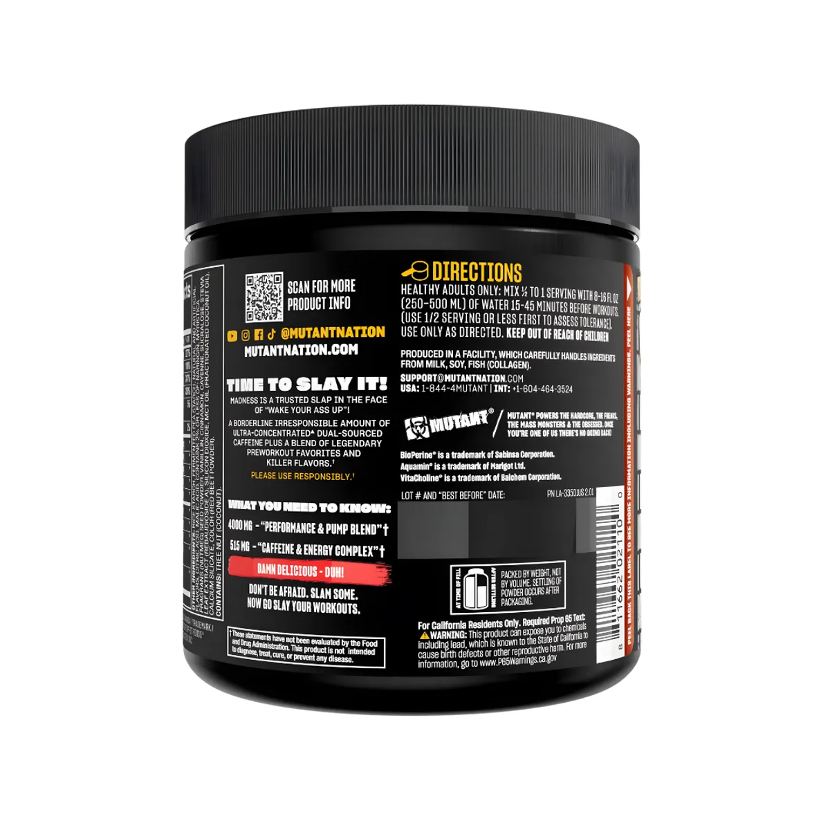 PACK X 02 - PRE-ENTRENO MADNESS 30 SERVICIOS - PEACH MANGO - 3