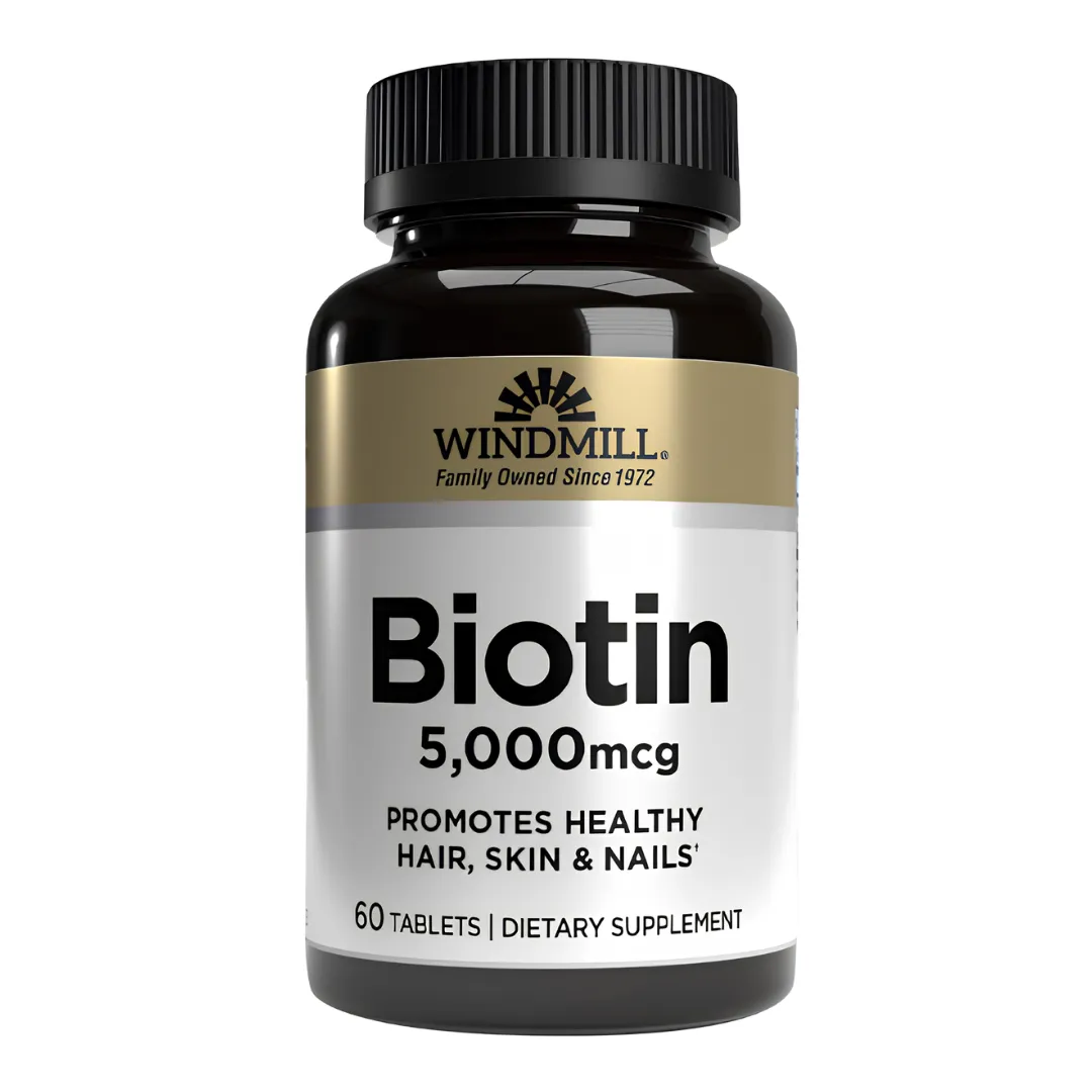 BIOTINA WINDMILL 5000 MCG - 60 TABLETAS - 1