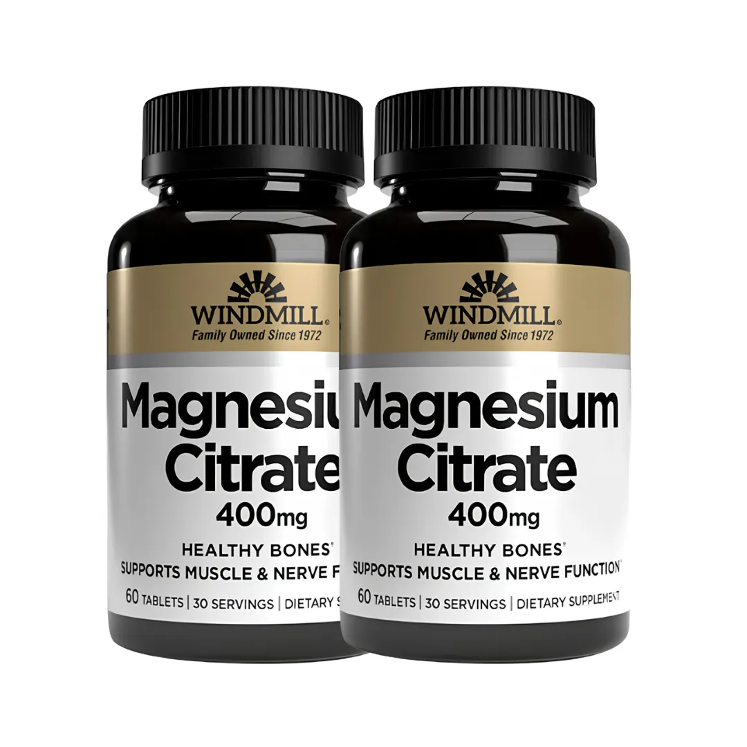 PACK X 02 - CITRATO MAGNESIO WINDMILL 400 MG - 60 TABLETAS - 1