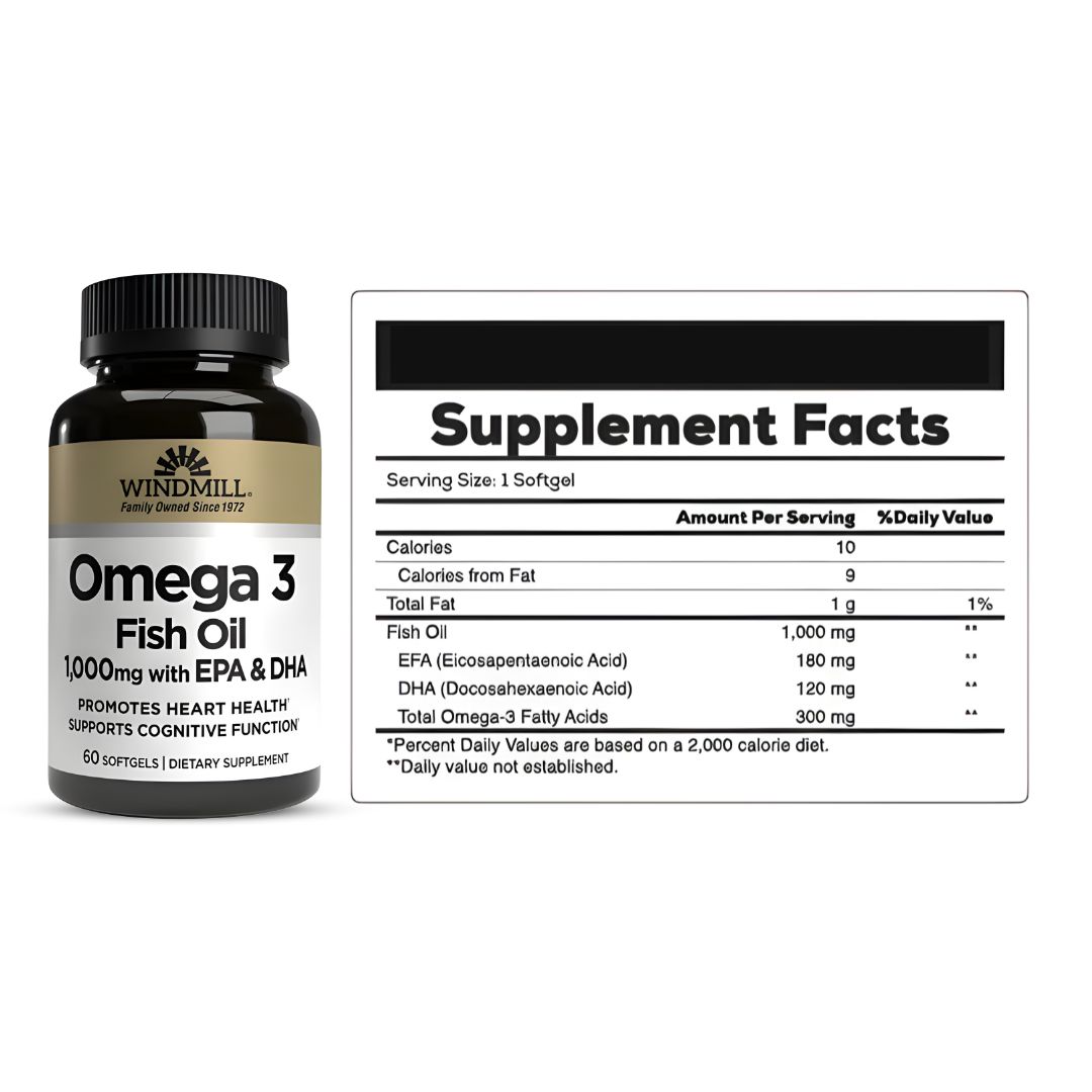 OMEGA 3 WINDMILL - FISH OIL 1000 MG WINDMILL / 60 CÁPSULAS - 2