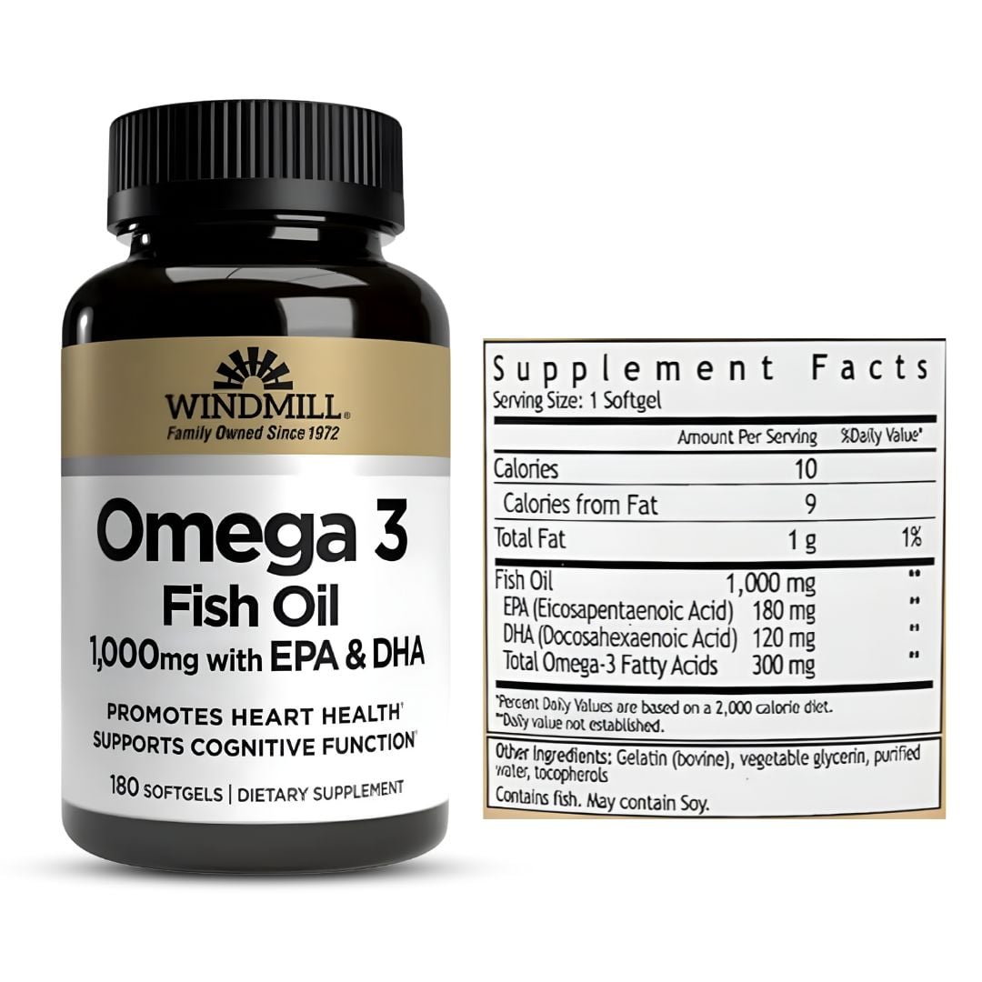 OMEGA 3 WINDMILL - FISH OIL 1000 MG WINDMILL / 180 CÁPSULAS - 3