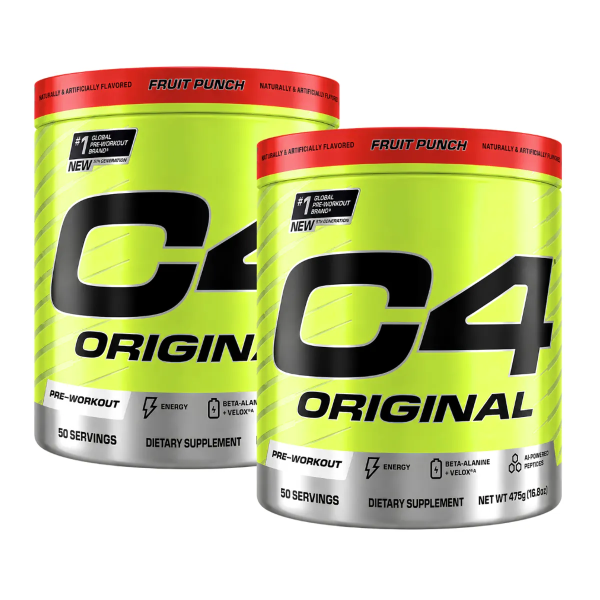 PACK X 02 - PRE-ENTRENO C4  50 SERV CELLUCOR - FRUIT PUNCH - 1