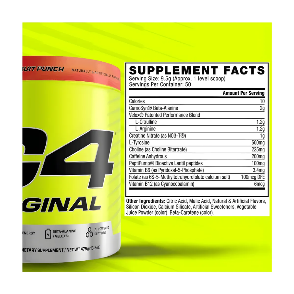 PACK X 02 - PRE-ENTRENO C4  50 SERV CELLUCOR - FRUIT PUNCH - 2