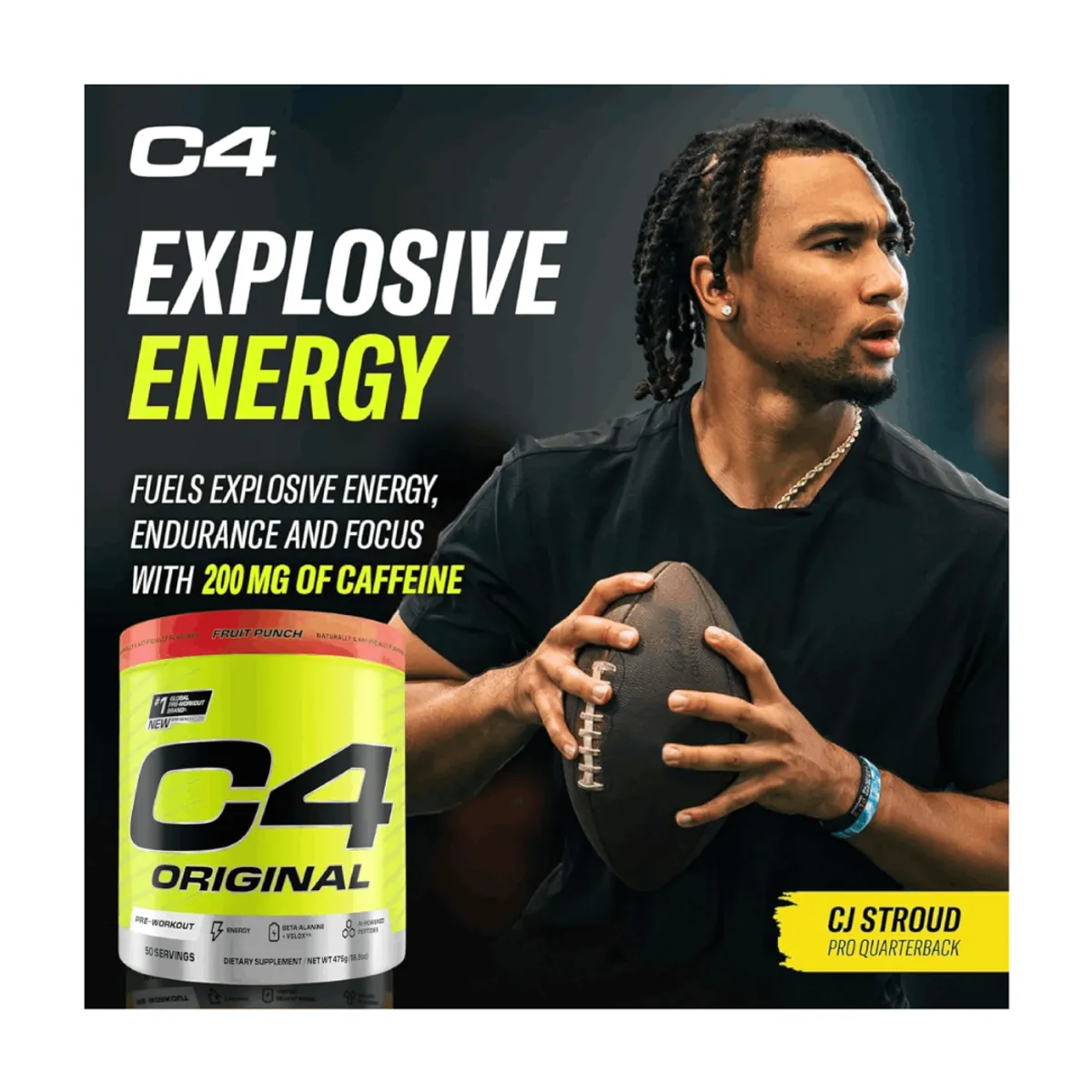 PACK X 02 - PRE-ENTRENO C4  50 SERV CELLUCOR - FRUIT PUNCH - 3