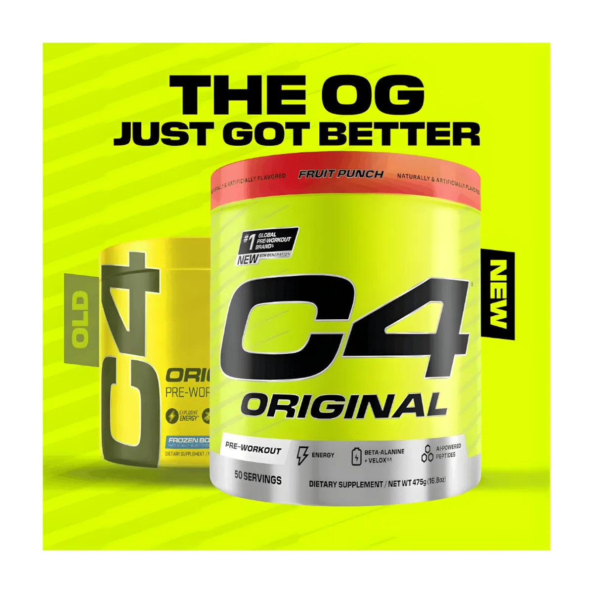 PACK X 02 - PRE-ENTRENO C4  50 SERV CELLUCOR - FRUIT PUNCH - 4