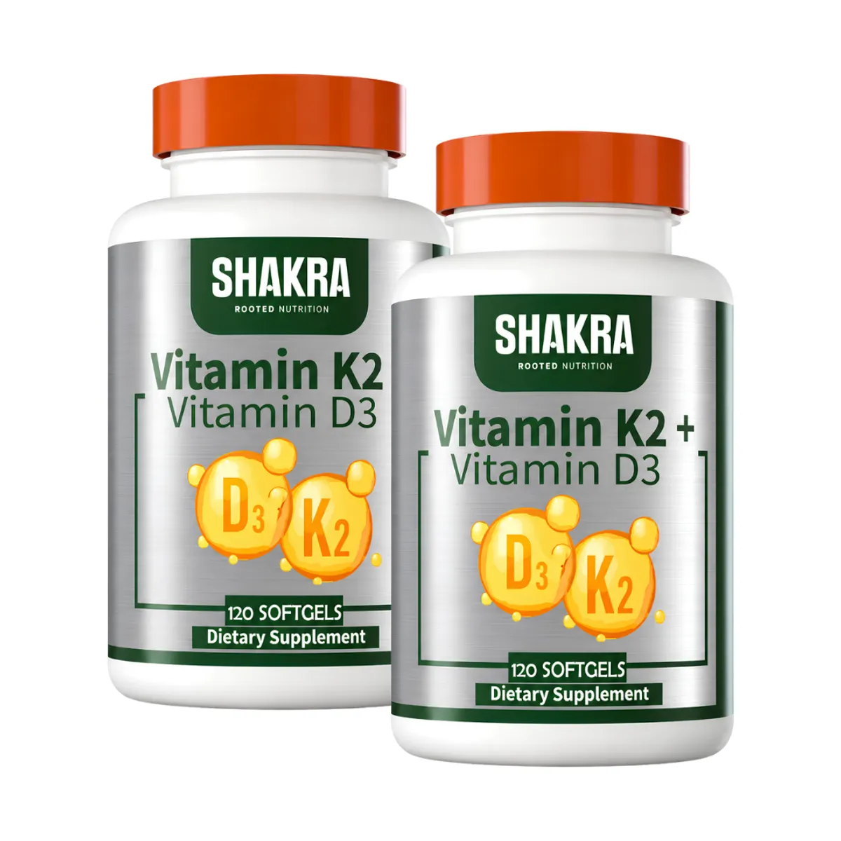 PACK X 02 - VITAMINA K2 + D3 SHAKRA - 120 CAPSULAS - 1