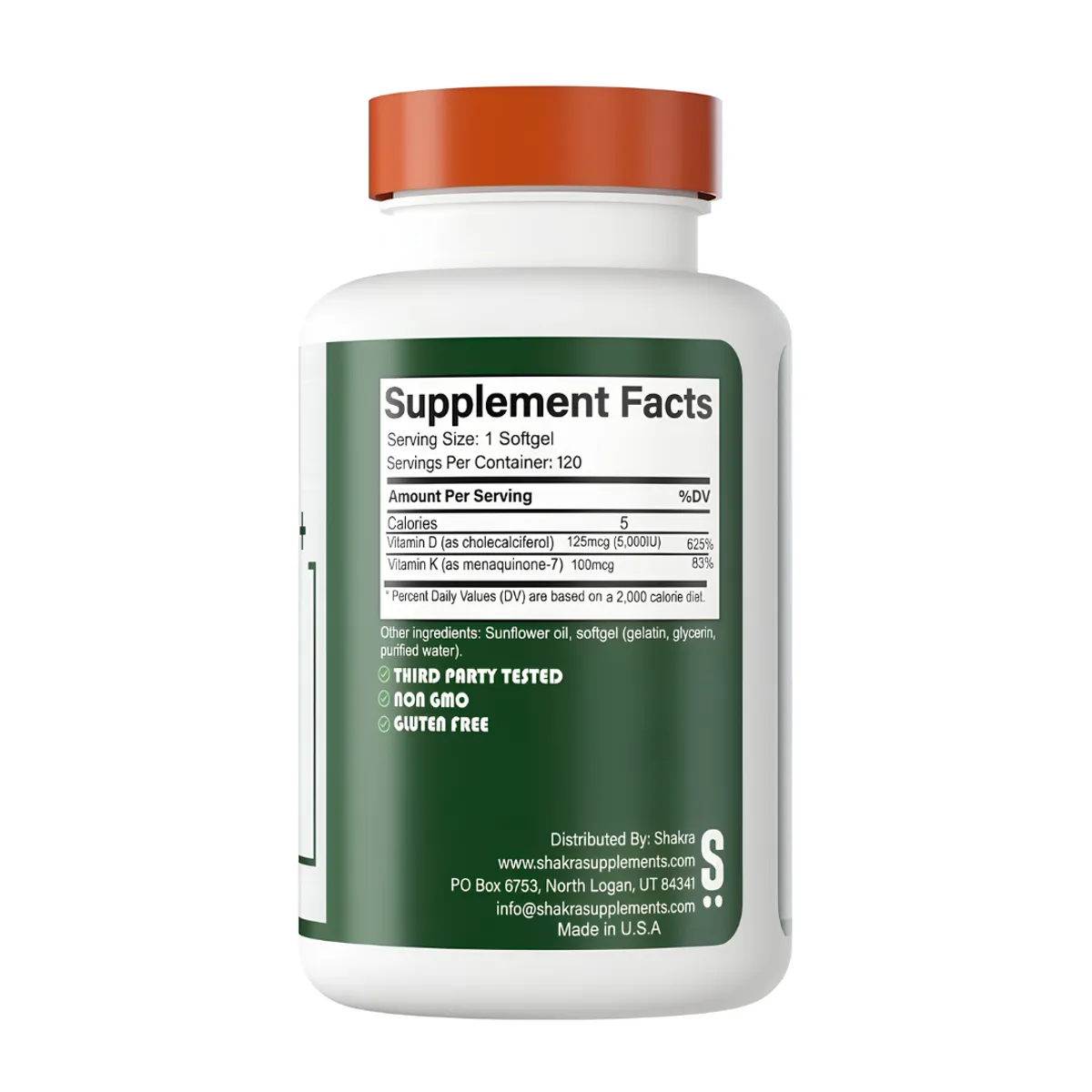 PACK X 02 - VITAMINA K2 + D3 SHAKRA - 120 CAPSULAS - 2