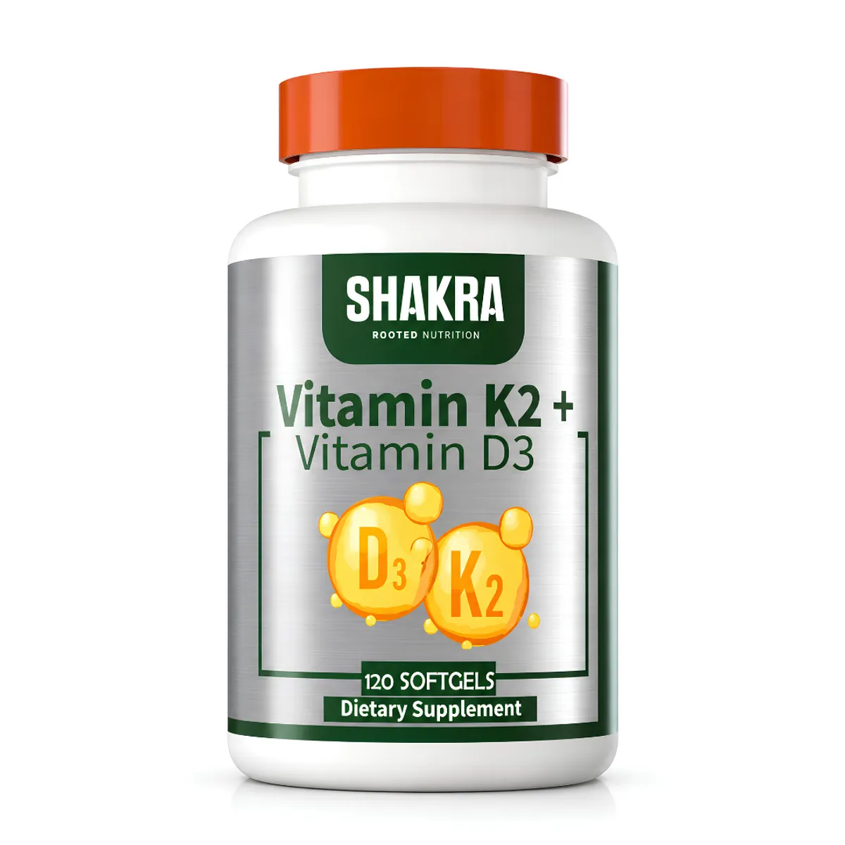 VITAMINA K2 + D3 SHAKRA - 120 CAPSULAS - 1