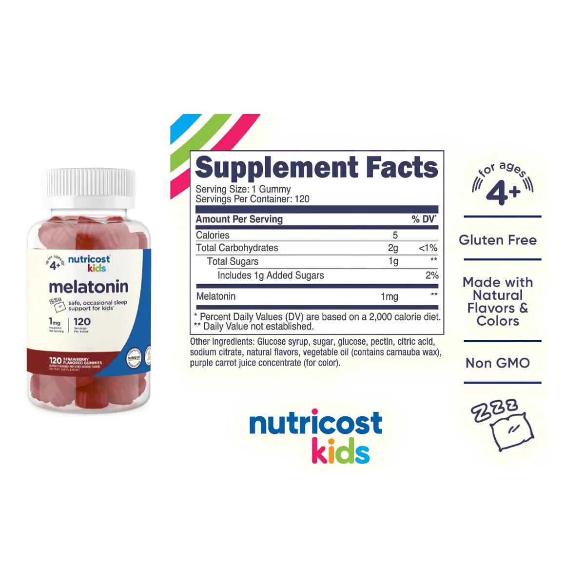 PACK X 02 - GOMITAS DE MELATONINA NUTRICOST KIDS - 120 GOMITAS - 2