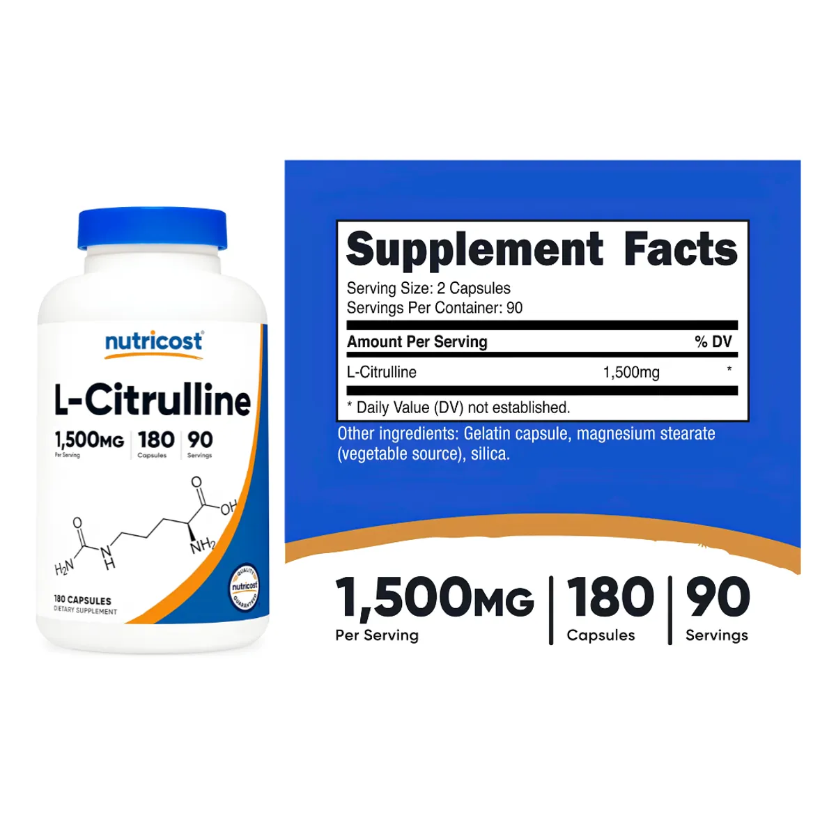 L-CITRULINA NUTRICOST 1500MG - 180 CAPSULAS + 2 SACHET DIABOLUS - 2