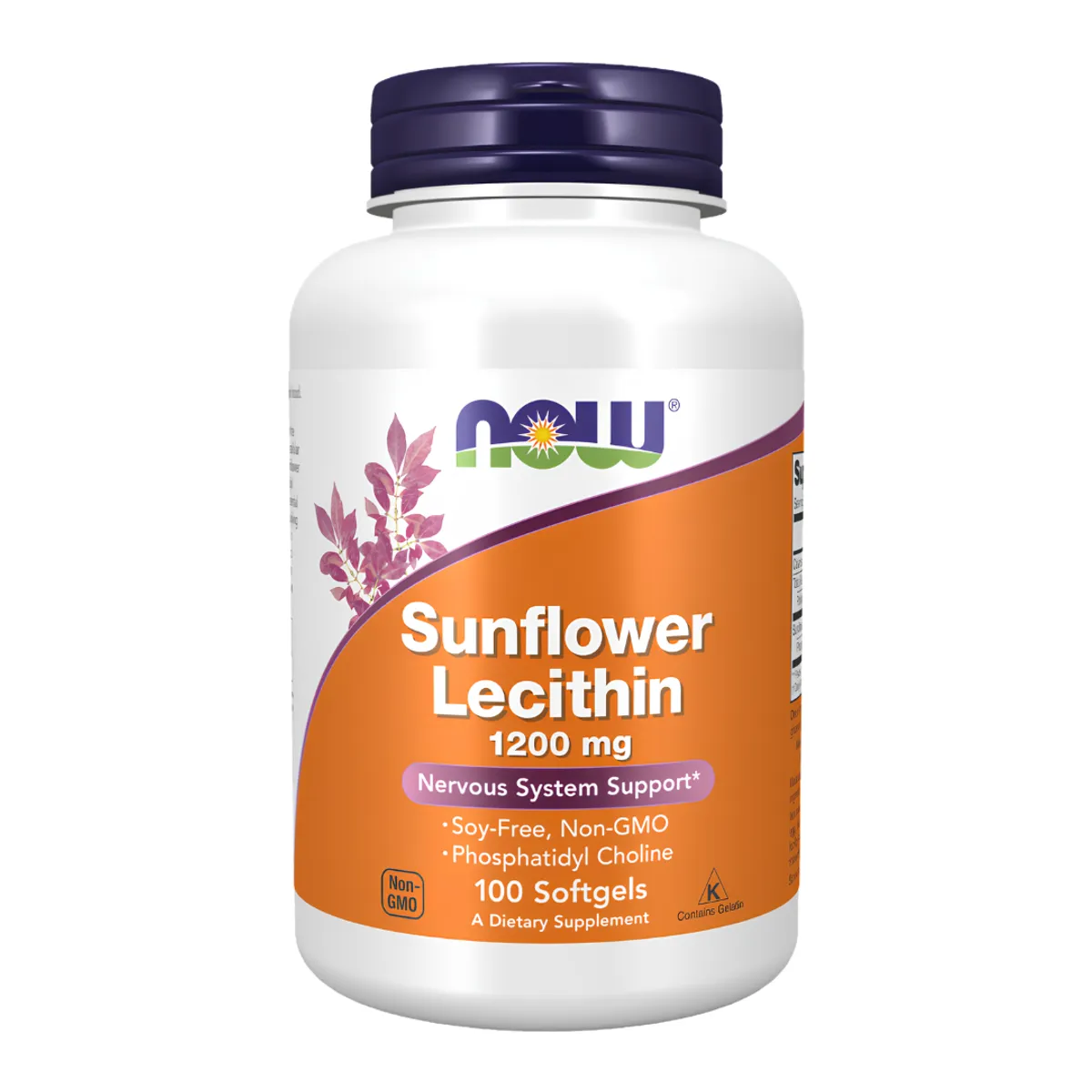 SUNFLOWER LECITHIN NOW LECITINA DE GIRASOL 12000 MG - 100 CAPSULAS - 1