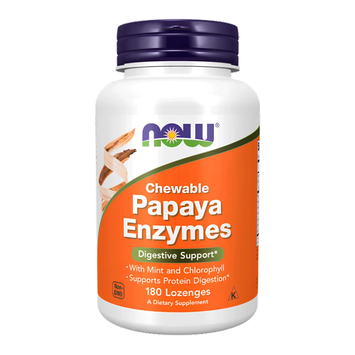 ENZIMAS DIGESTIVAS DE PAPAYA NOW - 180 TABLETAS - 1