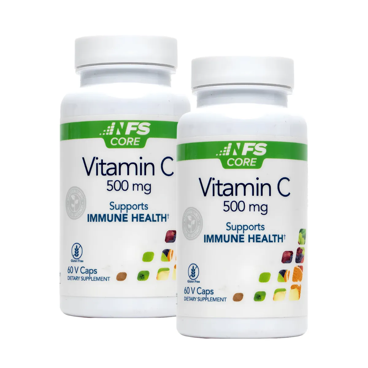 PACK X 02 - VITAMINA C NFS CORE 500 MG - 60 CAPSULAS VEGANAS - 1
