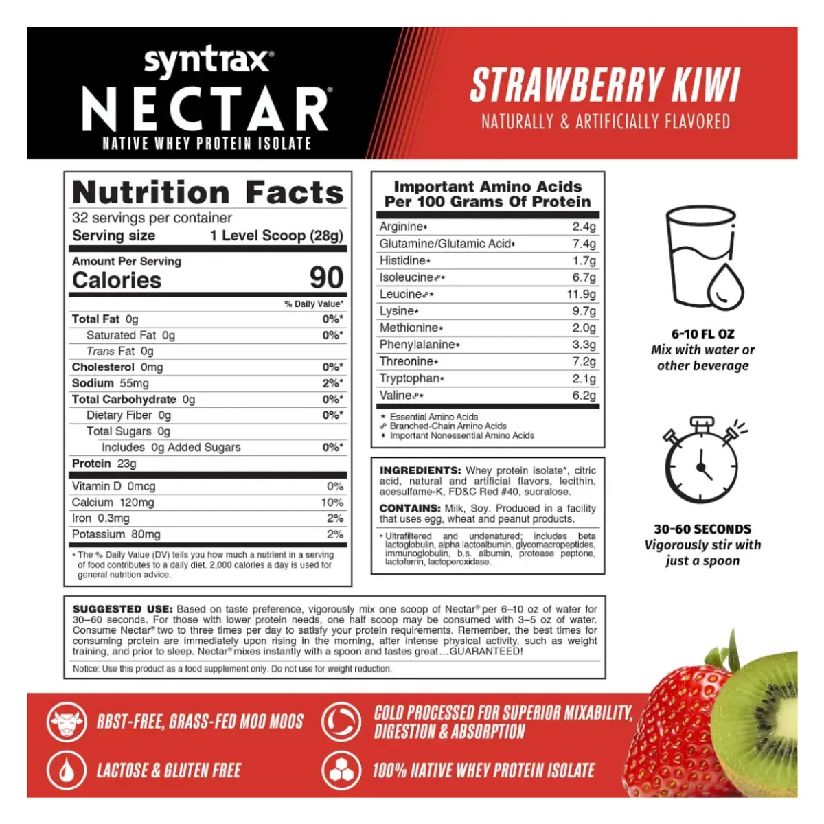 PROTEINA ISOLATADA NECTAR 2 LB SYNTRAX - STRAWBERRY KIWI - 2