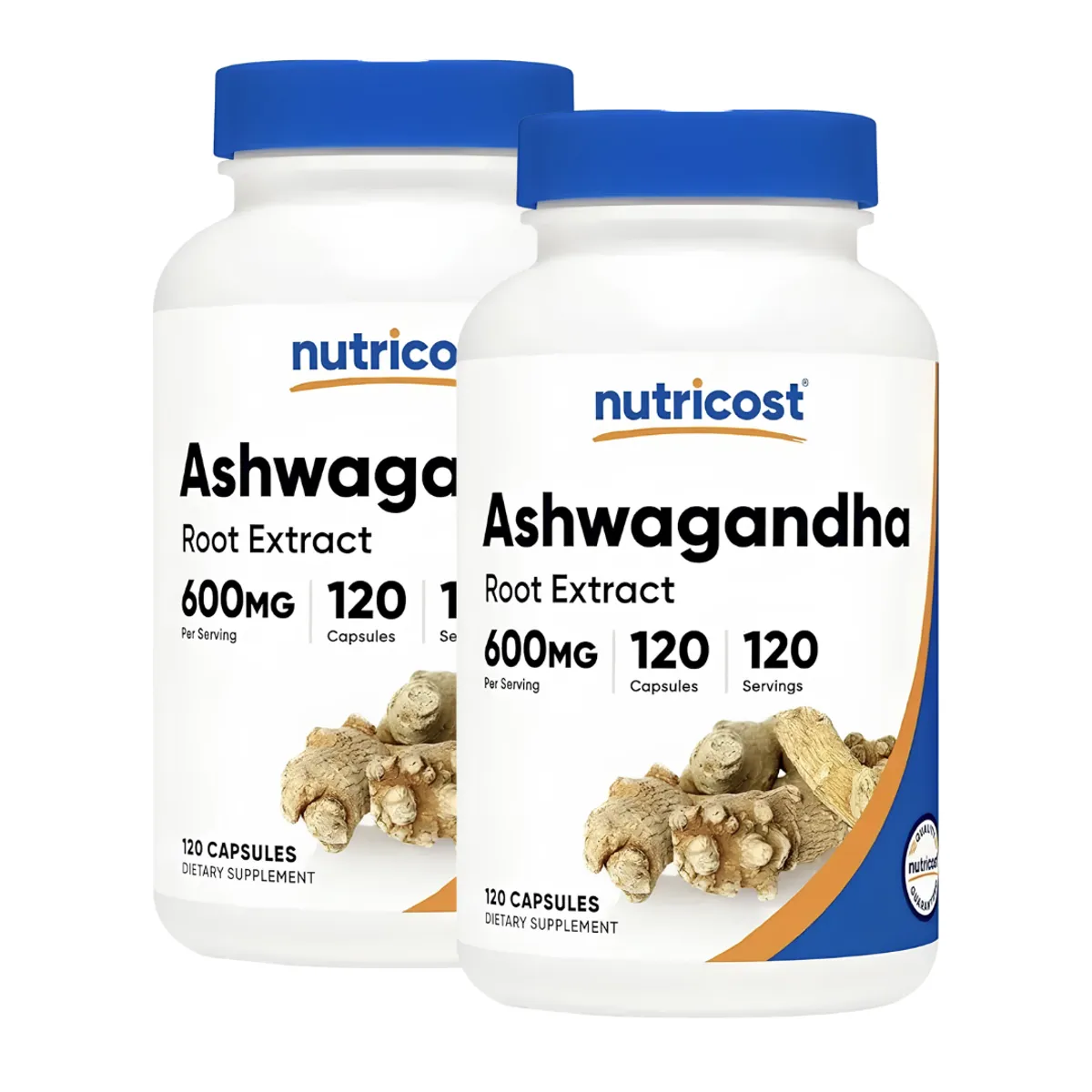 PACK X 02 - ASHWAGANDHA NUTRICOST 600 MG - 120 CÁPSULAS - 1