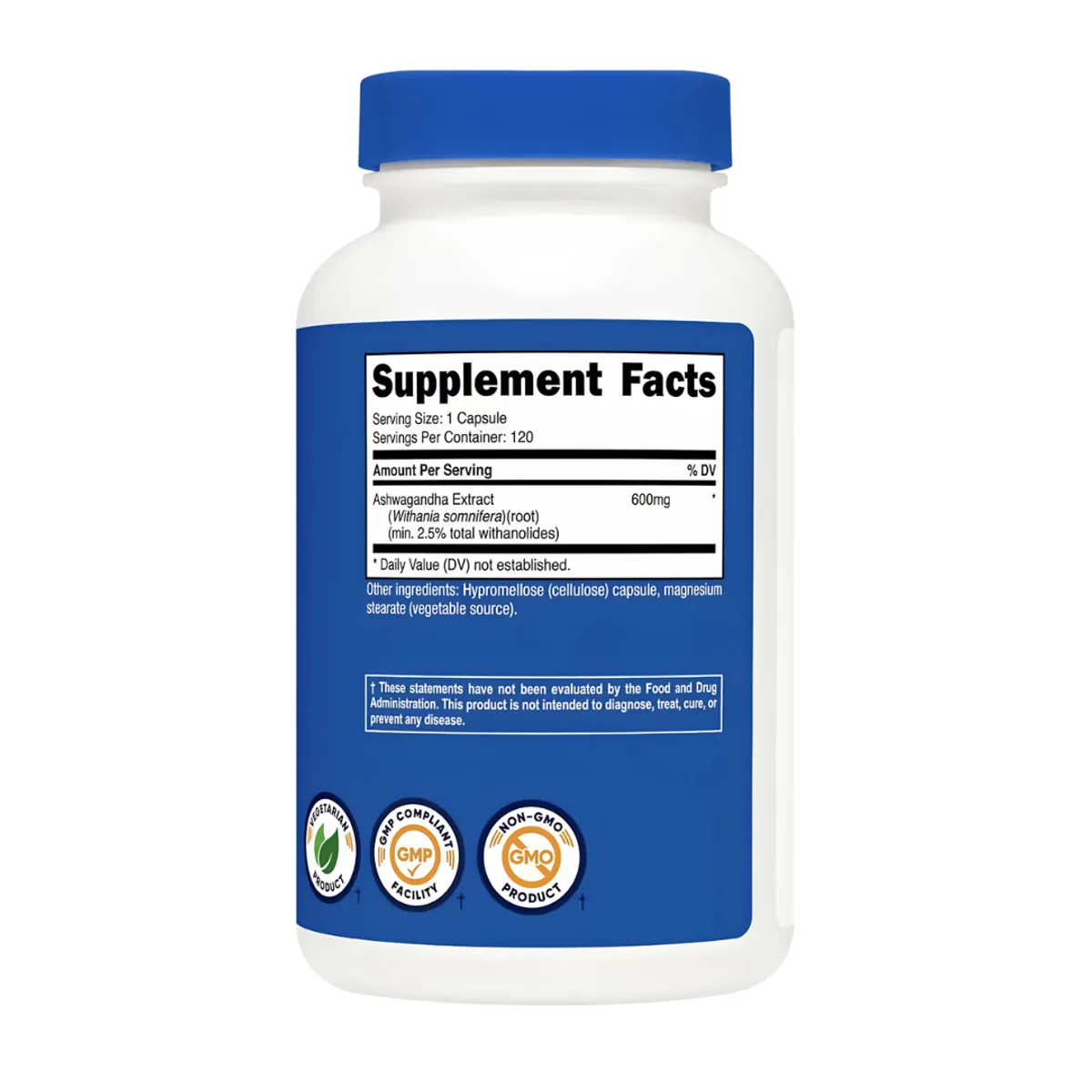 PACK X 02 - ASHWAGANDHA NUTRICOST 600 MG - 120 CÁPSULAS - 2