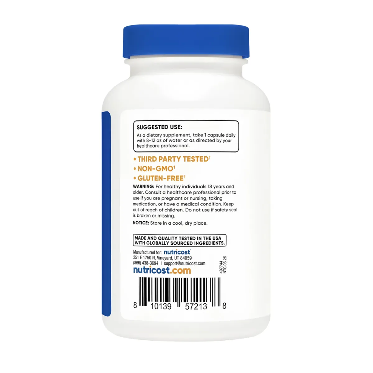 PACK X 02 - ASHWAGANDHA NUTRICOST 600 MG - 120 CÁPSULAS - 3