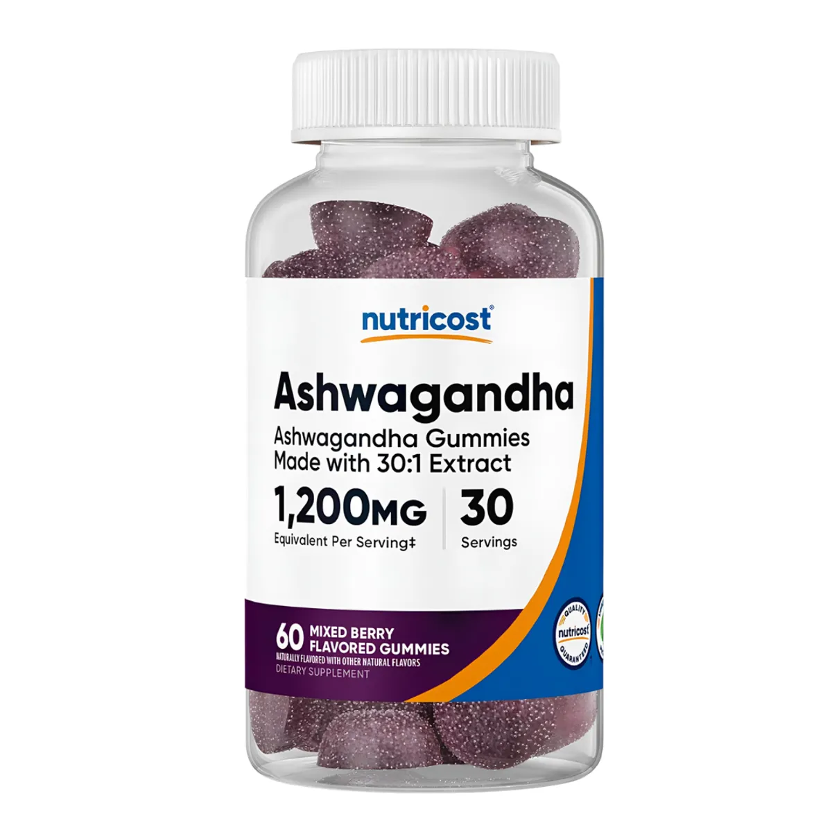 ASHWAGANDHA EN GOMITAS NUTRICOST 1200 MG - 60 GOMITAS - 1