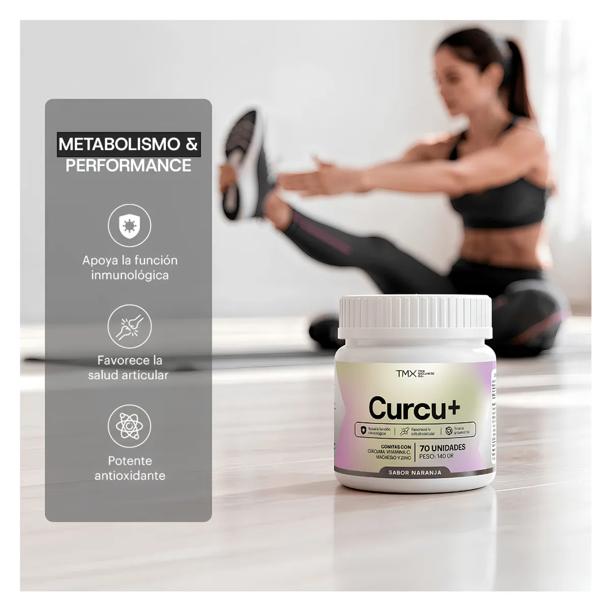 PACK X 02 - CURCU+ TMX WELLNESS GOMITAS CON CURCUMA - 70 GOMITAS - 3