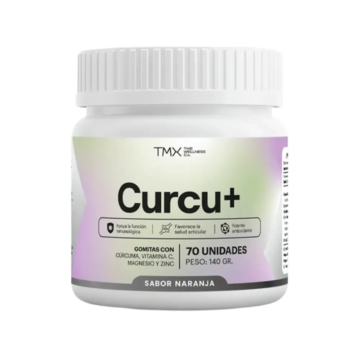 CURCU+ TMX WELLNESS GOMITAS CON CURCUMA - 70 GOMITAS - 1