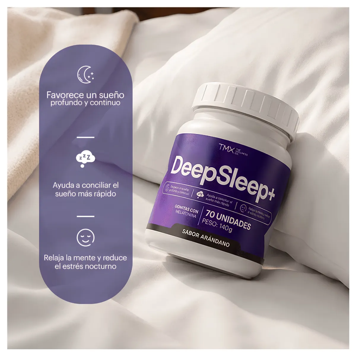 DEEPSLEEP+ TMX WELLNESS MELATONINA EN GOMITAS - 70 GOMITAS - 5