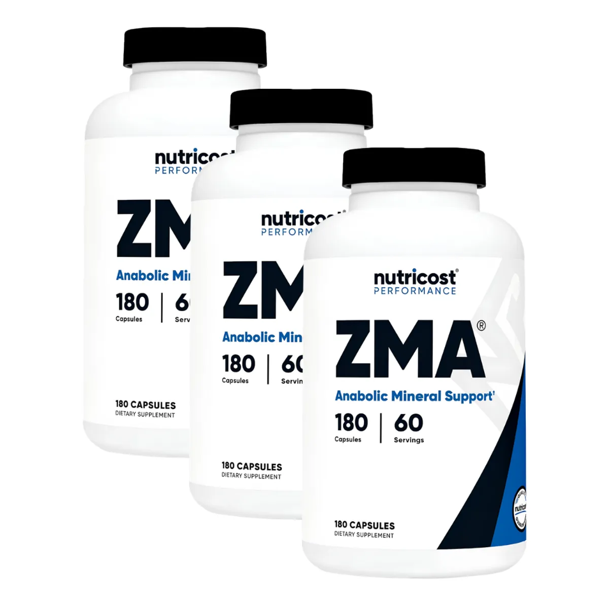PACK X 03 - ZMA NUTRICOST 180 CAPSULAS - ANABOLIC MINERAL SUPPORT - 1