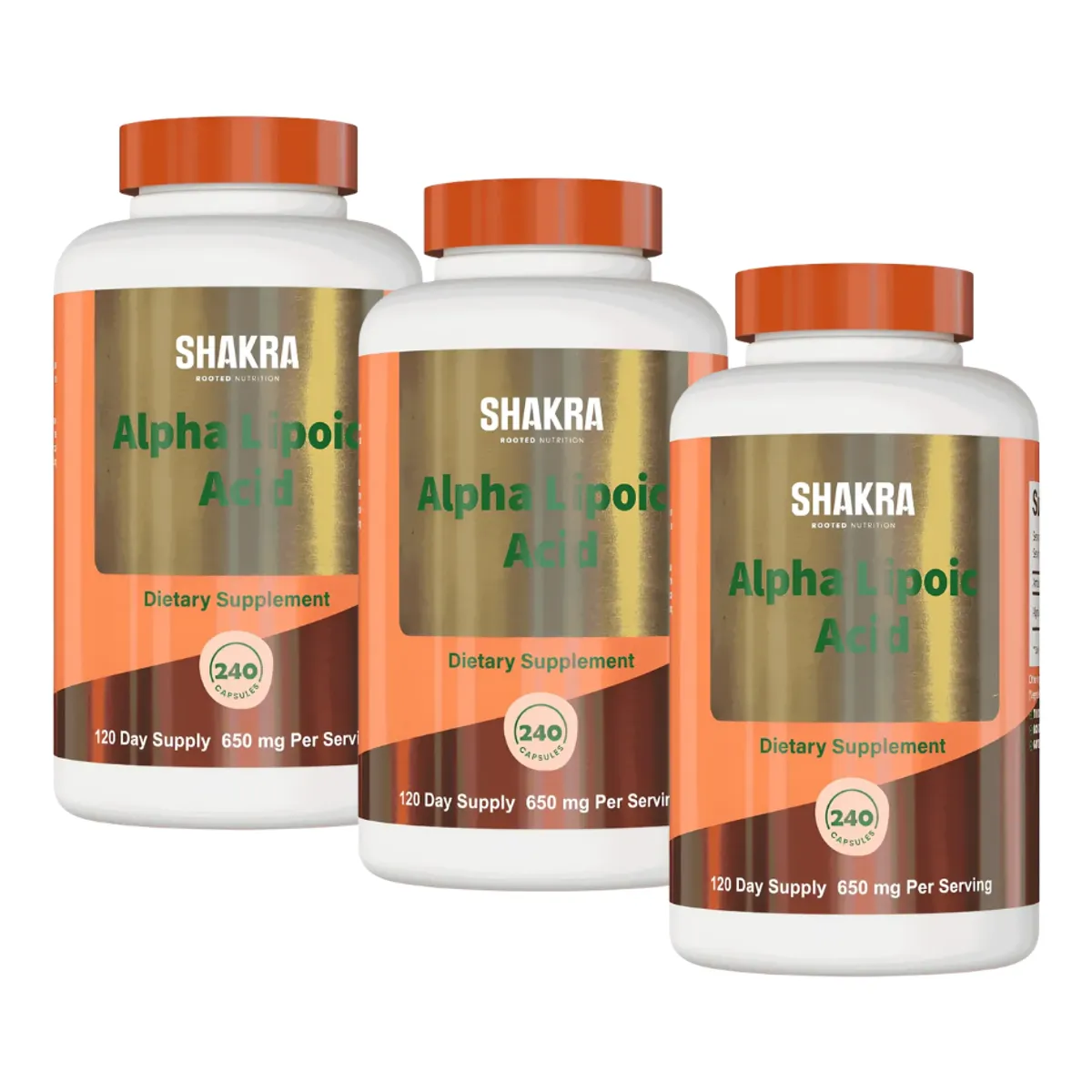 PACK X 03 - ALPHA LIPOIC ACID SHAKRA 650 MG - 240 CÁPSULAS - 1