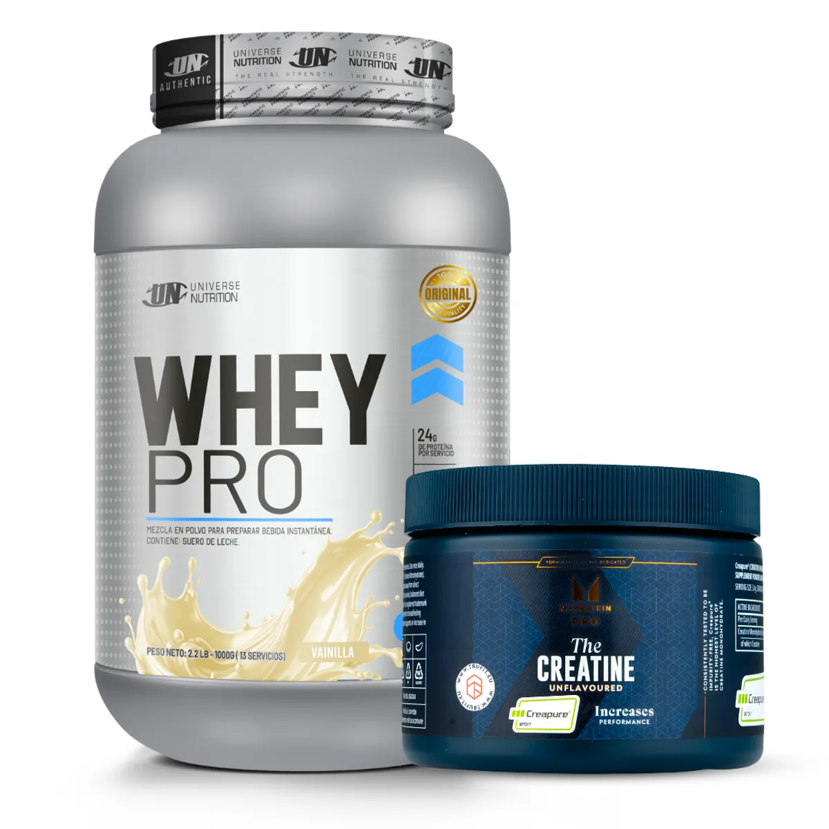 PROTEINA WHEY PRO 1 KG - VAINILLA + CREAPURE MYPROTEIN 250 G - 1