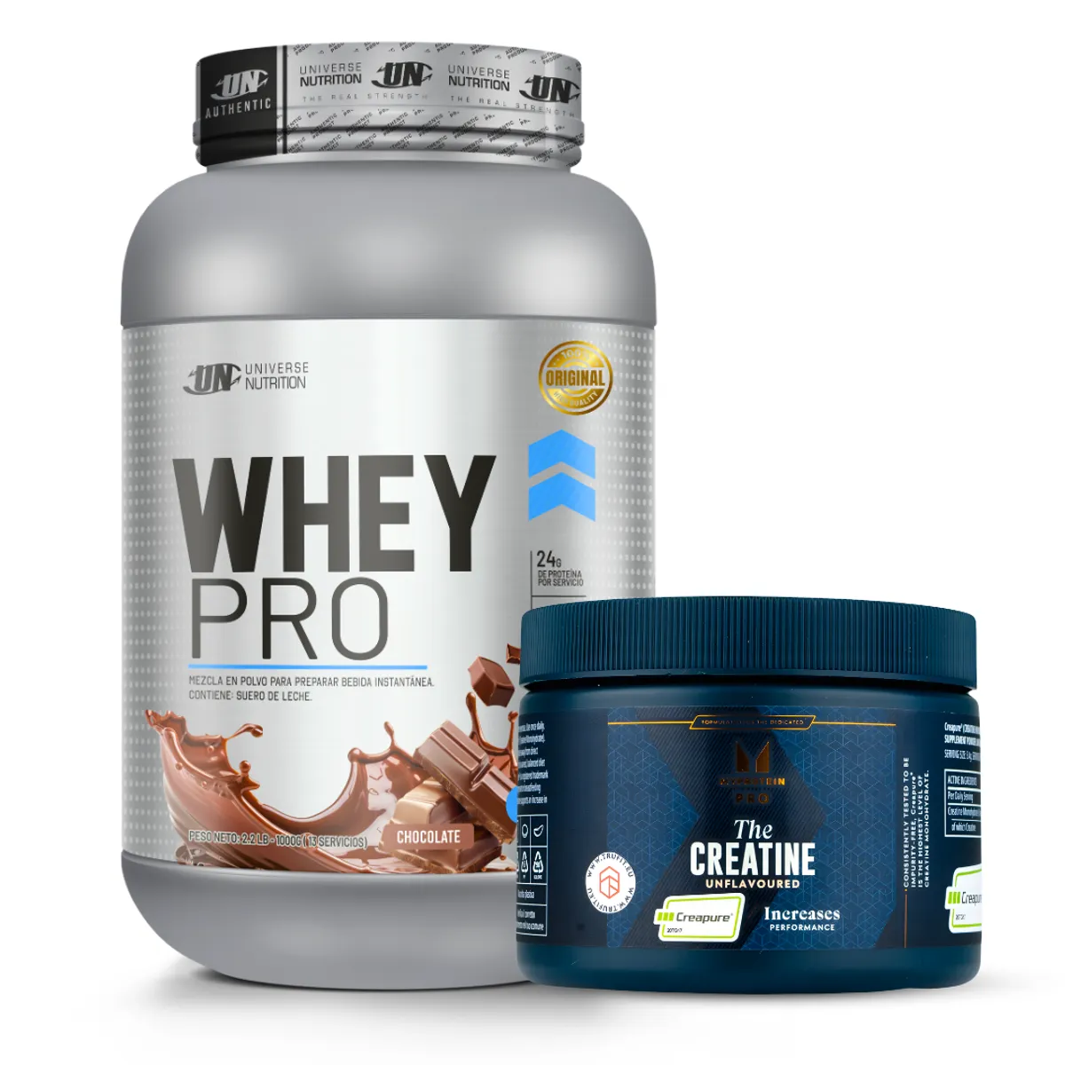 PROTEINA WHEY PRO 1 KG - CHOCOLATE + CREAPURE MYPROTEIN 250 G - 1