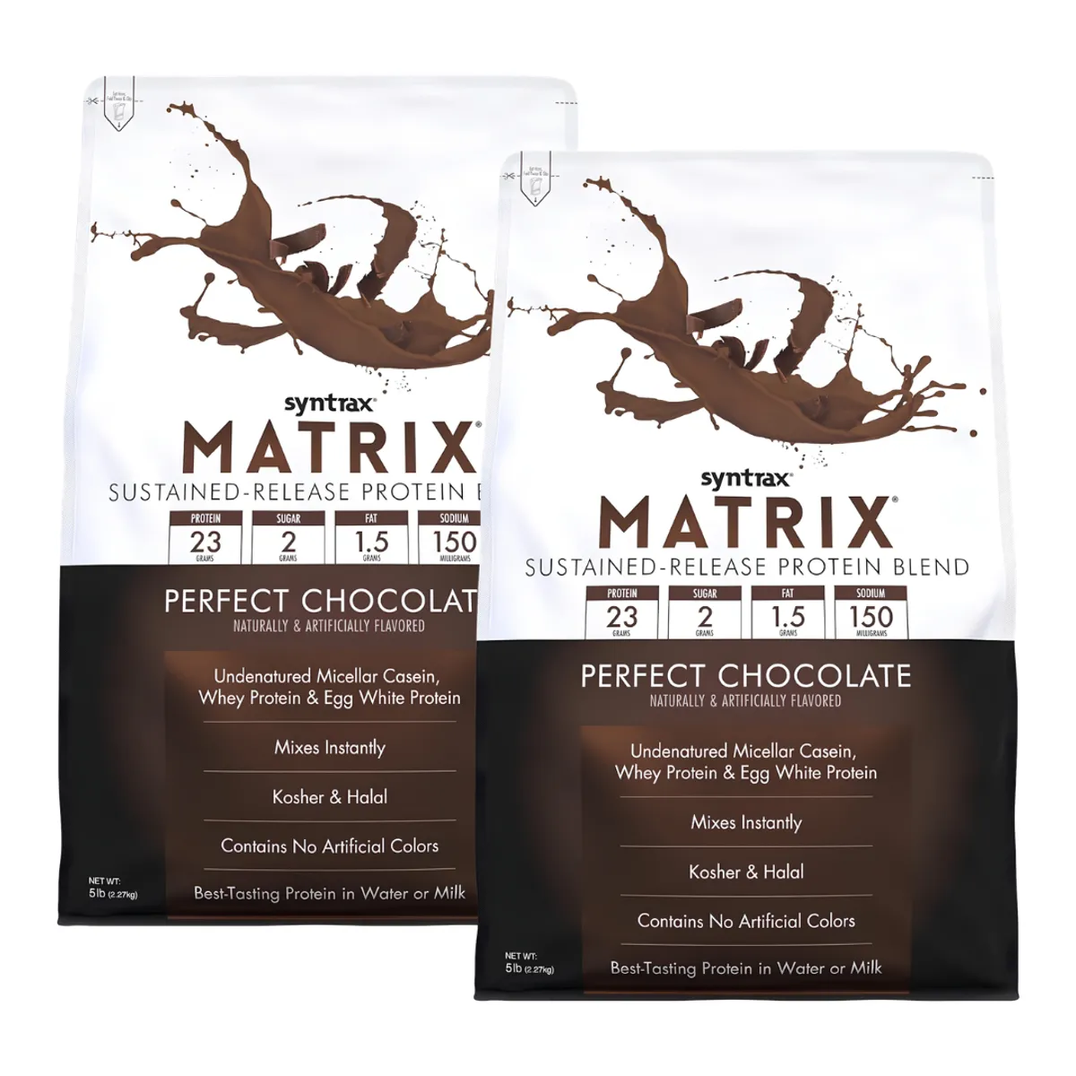 PACK X 02 - PROTEINA MATRIX 5 LB SYNTRAX - PERFECT CHOCOLATE - 1