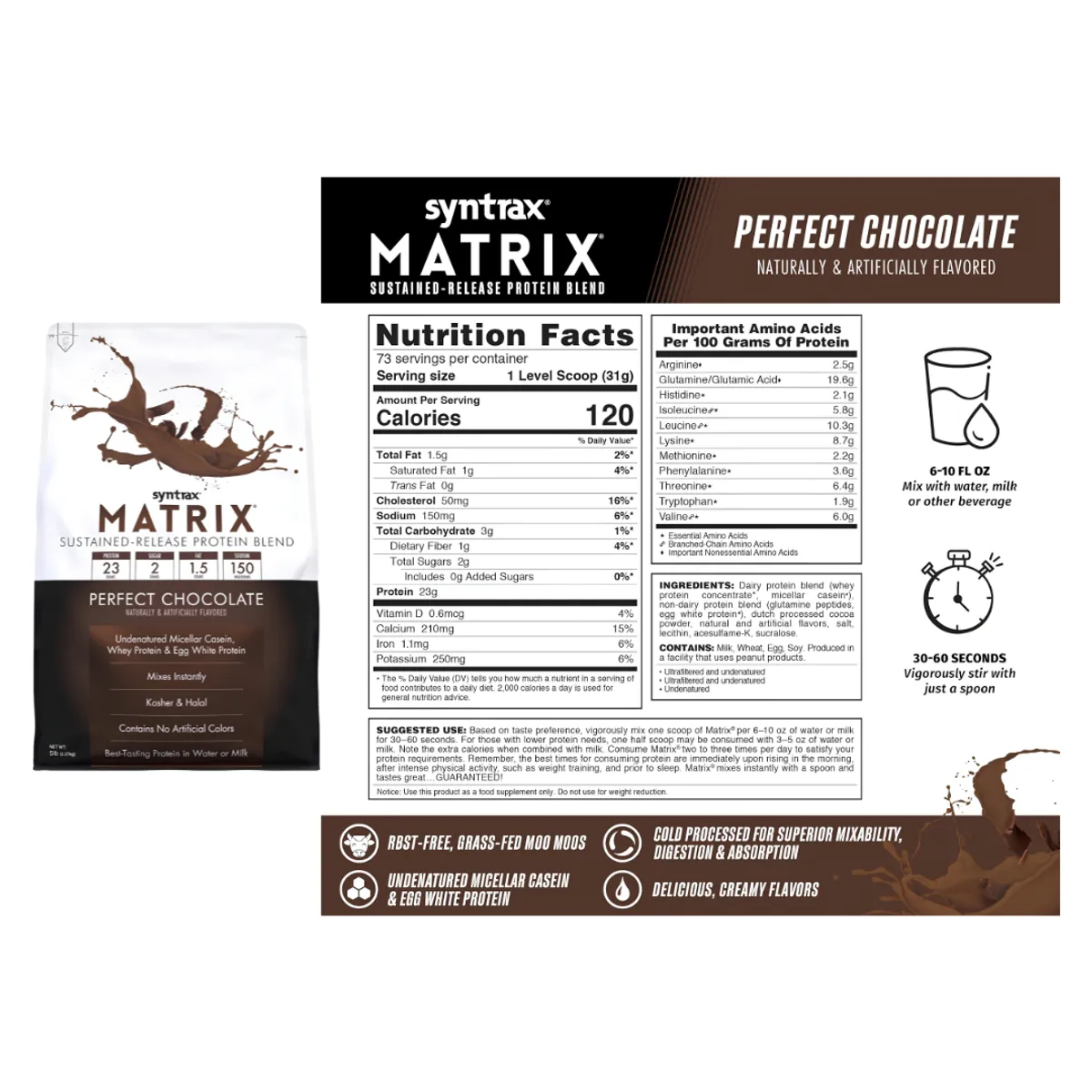 PACK X 02 - PROTEINA MATRIX 5 LB SYNTRAX - PERFECT CHOCOLATE - 2