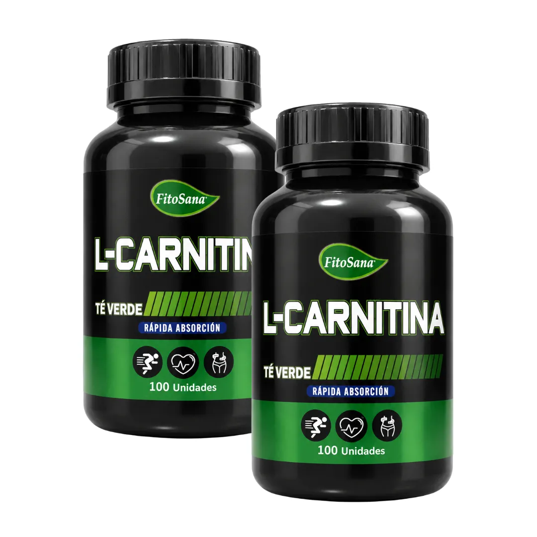 PACK X 02 L-CARNITINA FITOSANA CON TÉ VERDE - 100 CAPSULAS - 1