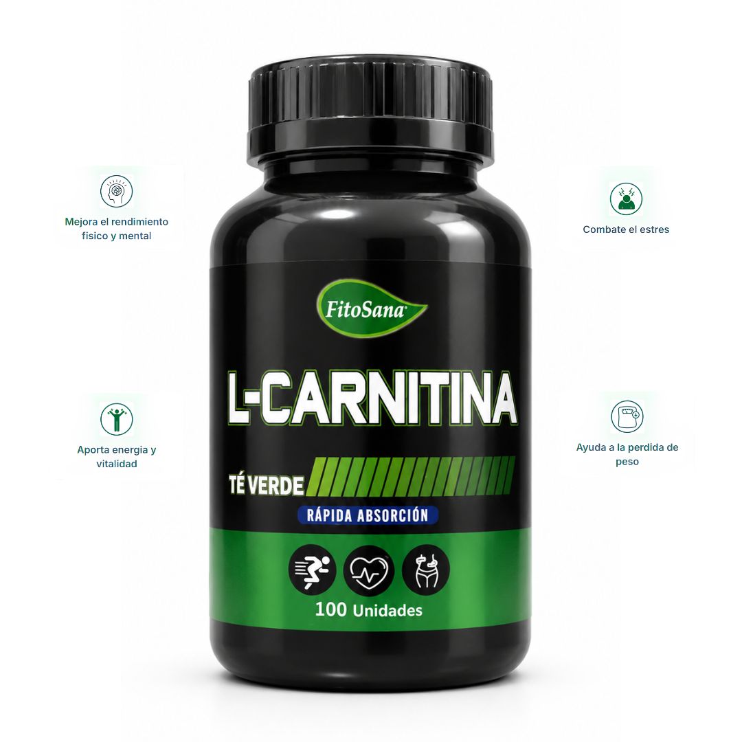 PACK X 02 L-CARNITINA FITOSANA CON TÉ VERDE - 100 CAPSULAS - 2